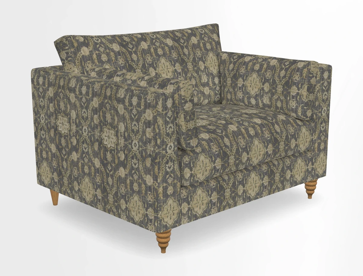 Saltdean snuggler in Linwood Tango Velvet Rosewood