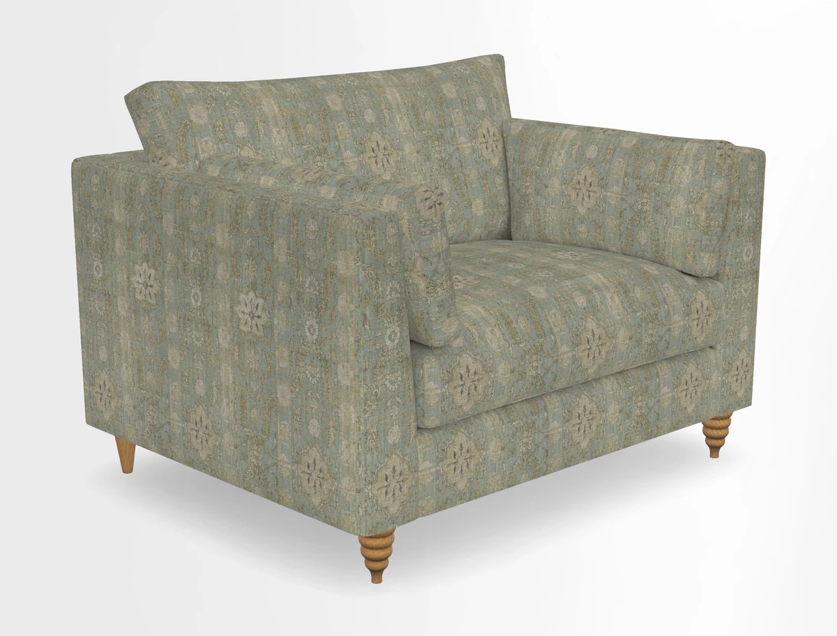 Saltdean snuggler in Linwood Tango Velvet Rosewood