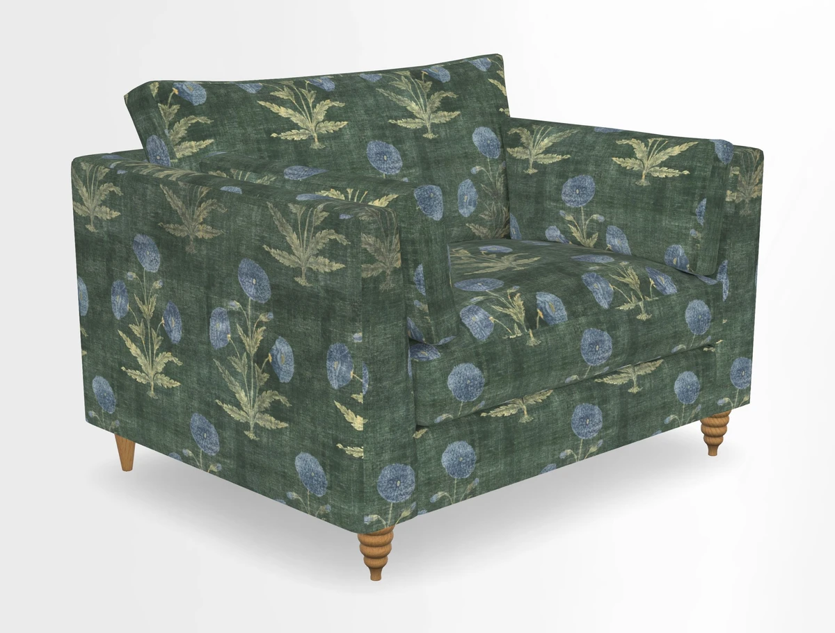 Saltdean snuggler in Linwood Tango Velvet Rosewood
