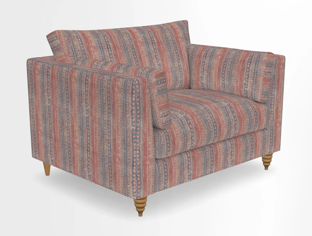 Saltdean snuggler in Linwood Tango Velvet Rosewood