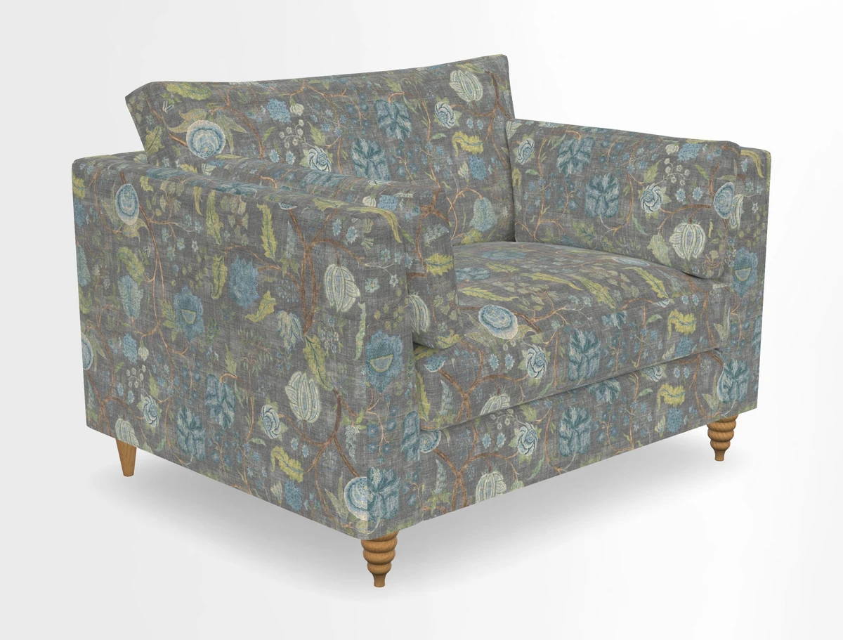 Saltdean snuggler in Linwood Tango Velvet Rosewood