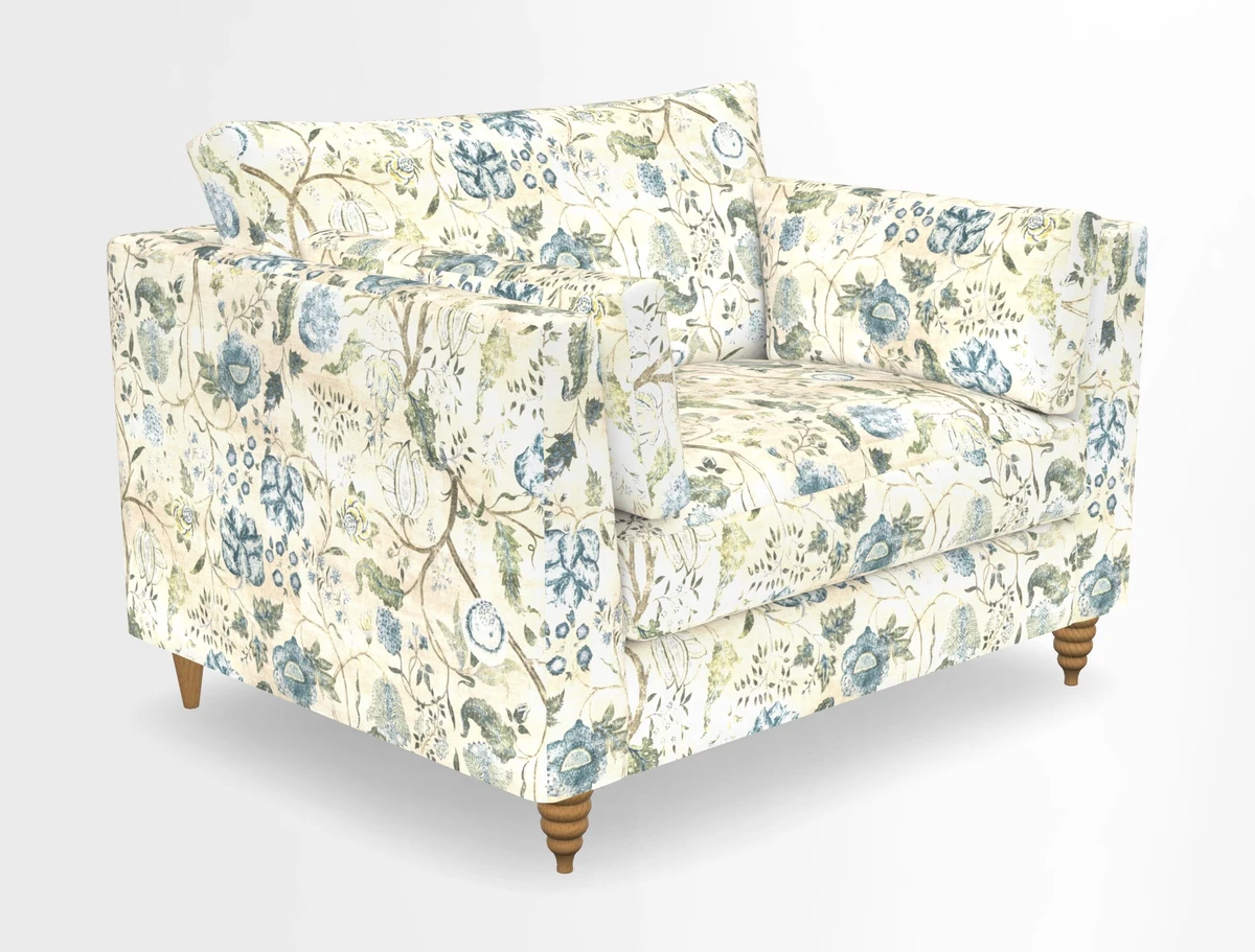 Saltdean snuggler in Linwood Tango Velvet Rosewood