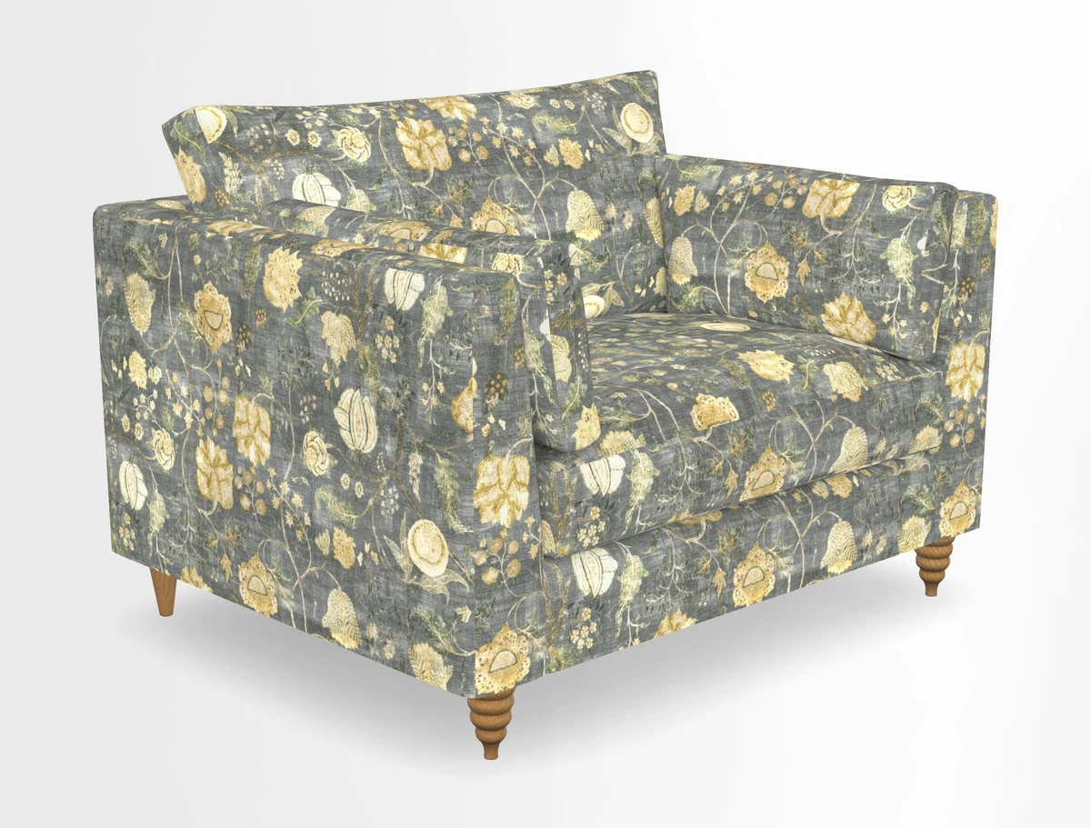 Saltdean snuggler in Linwood Tango Velvet Rosewood
