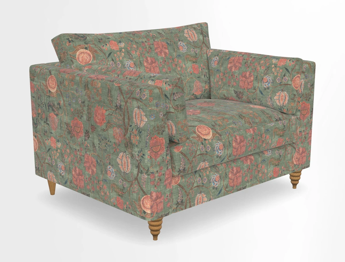 Saltdean snuggler in Linwood Tango Velvet Rosewood
