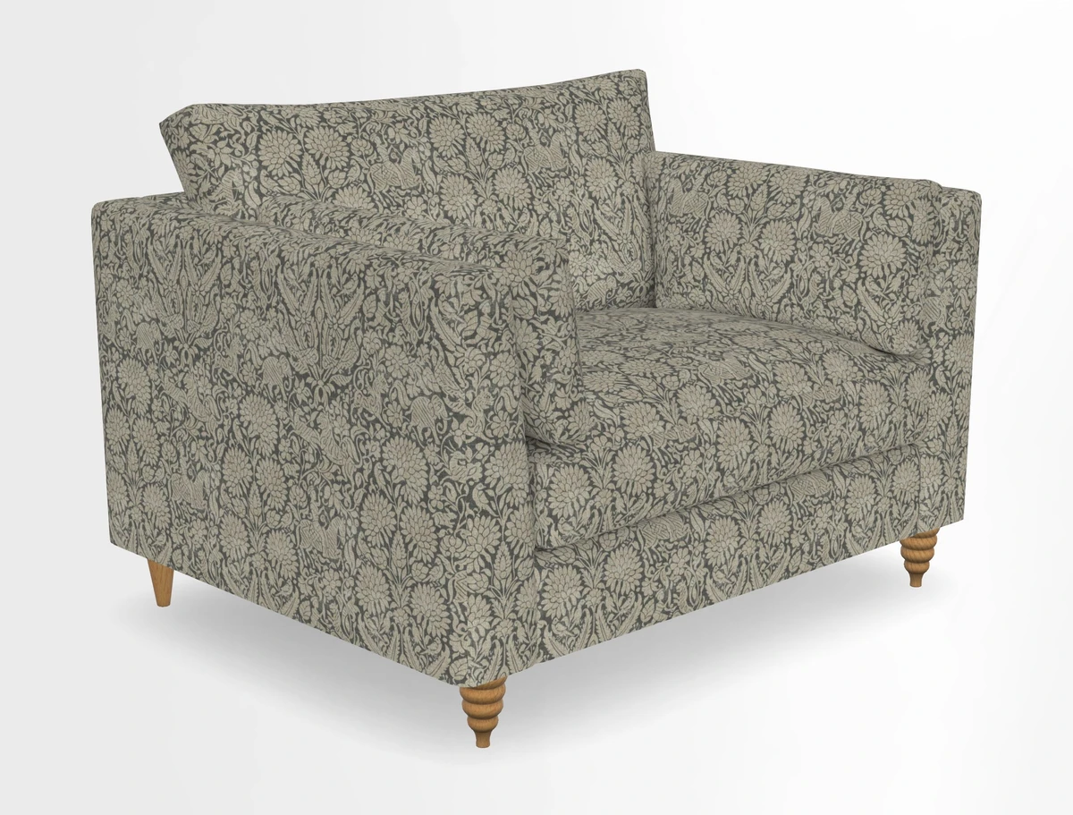 Saltdean snuggler in Linwood Tango Velvet Rosewood