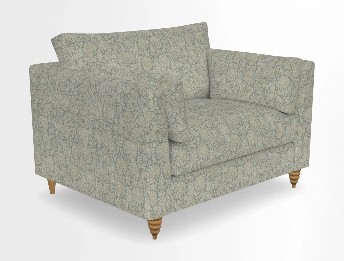 Saltdean snuggler in Linwood Tango Velvet Rosewood