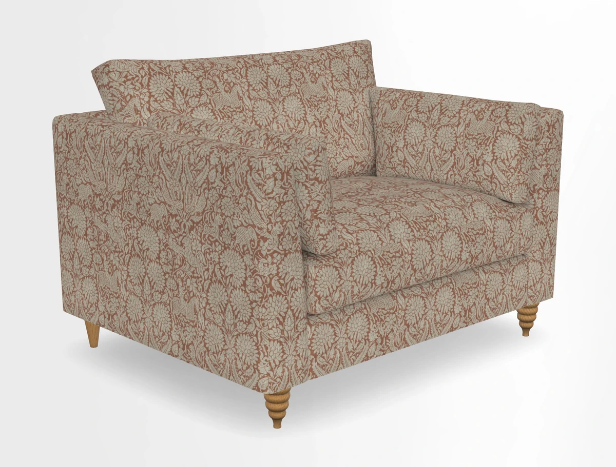 Saltdean snuggler in Linwood Tango Velvet Rosewood