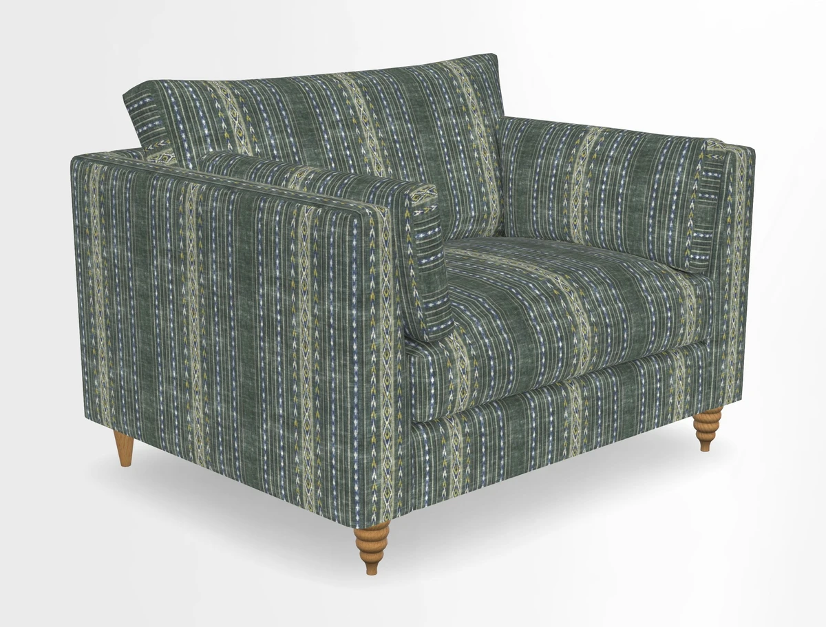 Saltdean snuggler in Linwood Tango Velvet Rosewood