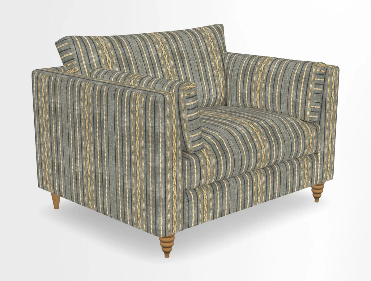 Saltdean snuggler in Linwood Tango Velvet Rosewood