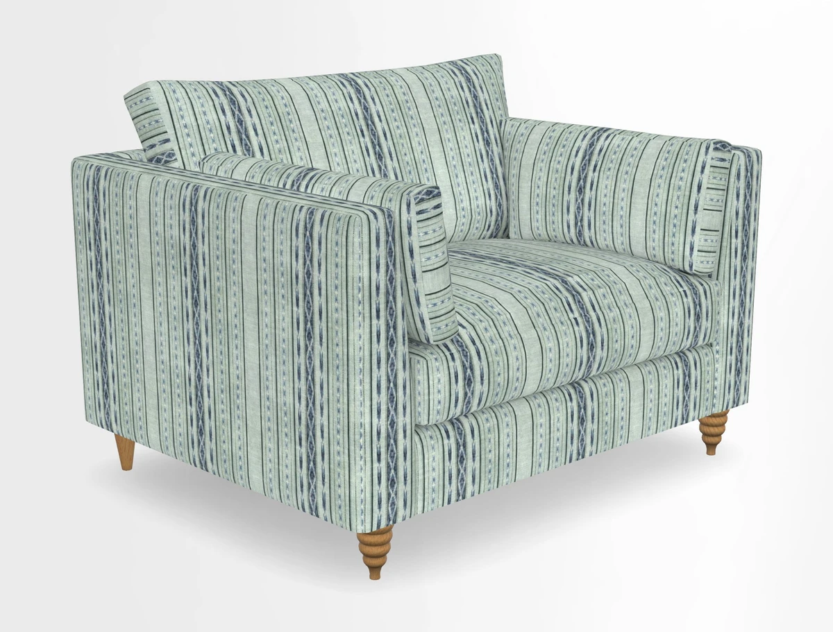 Saltdean snuggler in Linwood Tango Velvet Rosewood
