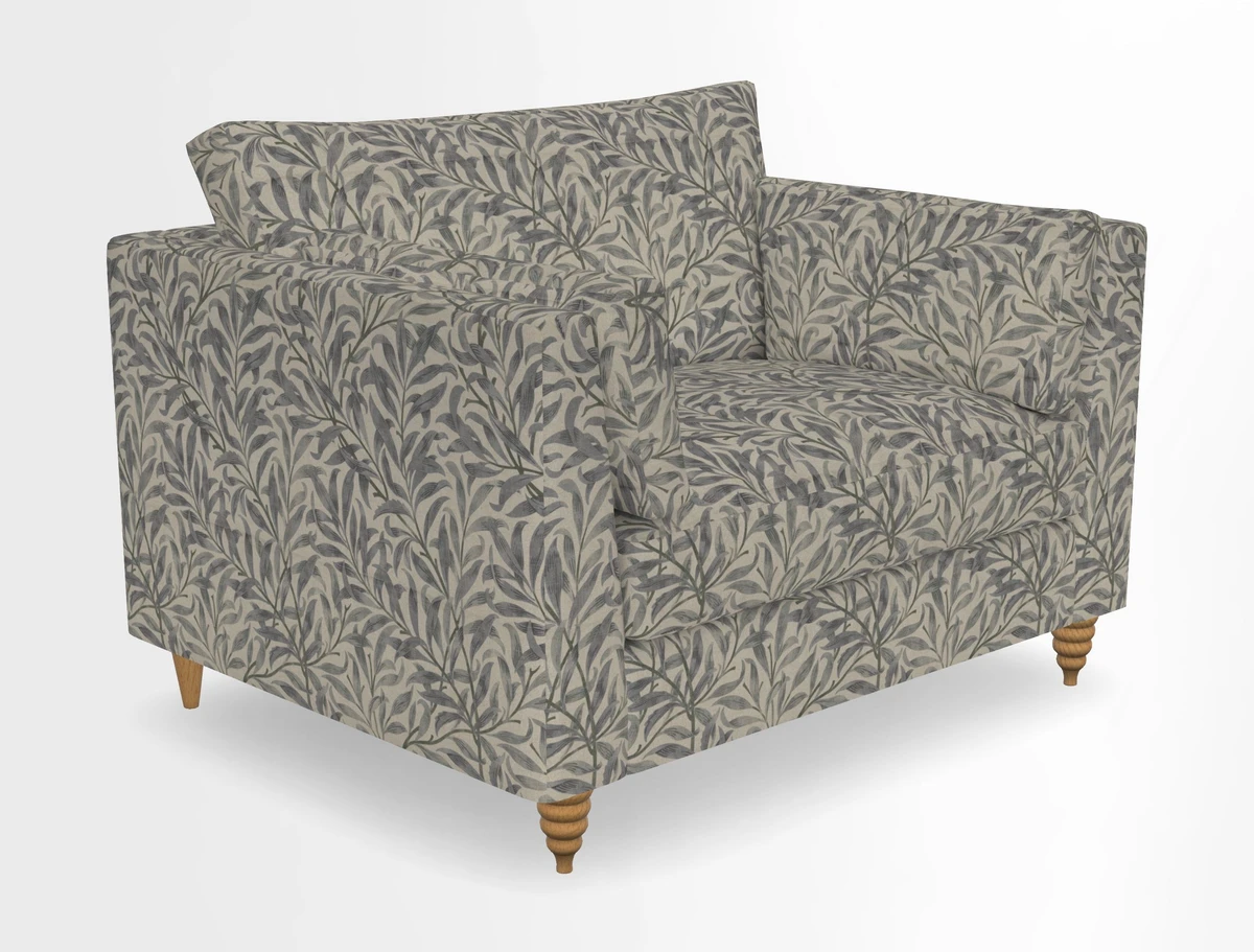 Saltdean snuggler in Linwood Tango Velvet Rosewood