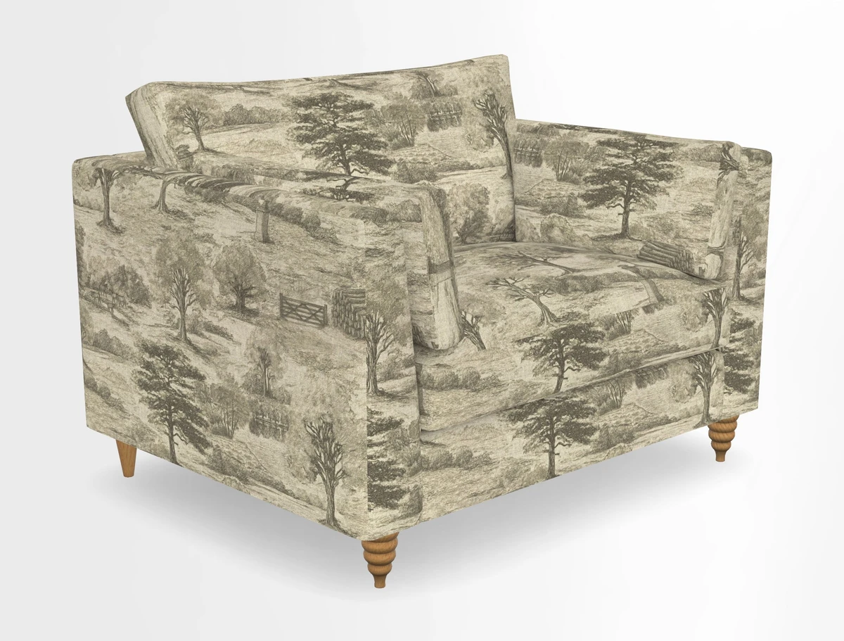 Saltdean snuggler in Linwood Tango Velvet Rosewood