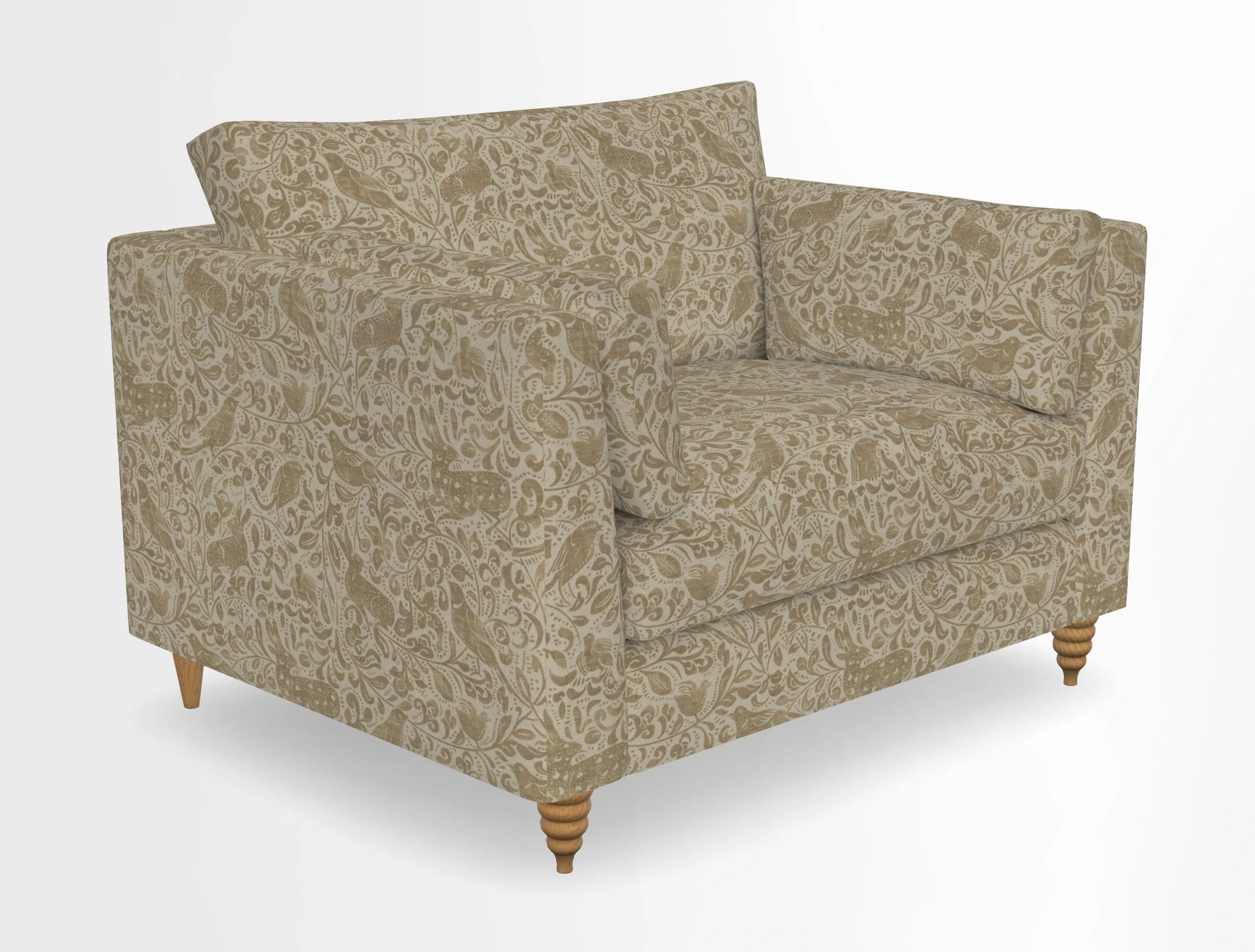 Saltdean snuggler in Linwood Tango Velvet Rosewood