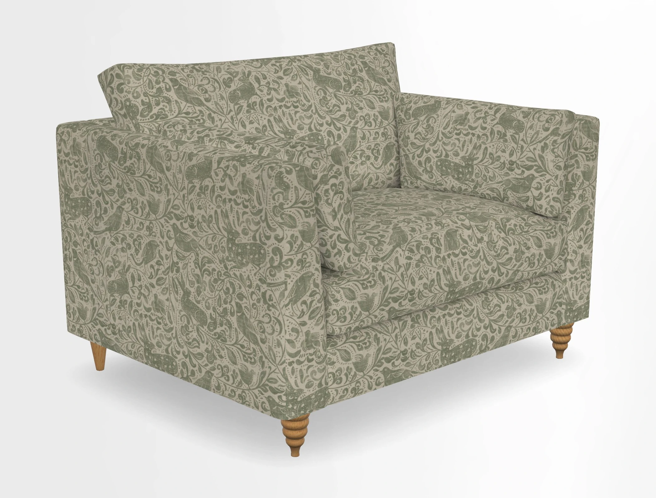 Saltdean snuggler in Linwood Tango Velvet Rosewood