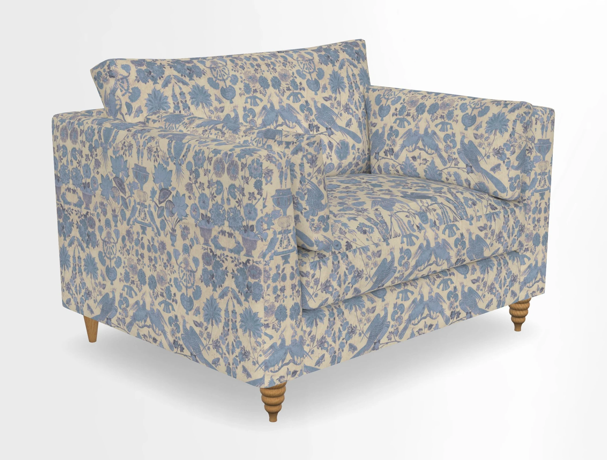 Saltdean snuggler in Linwood Tango Velvet Rosewood