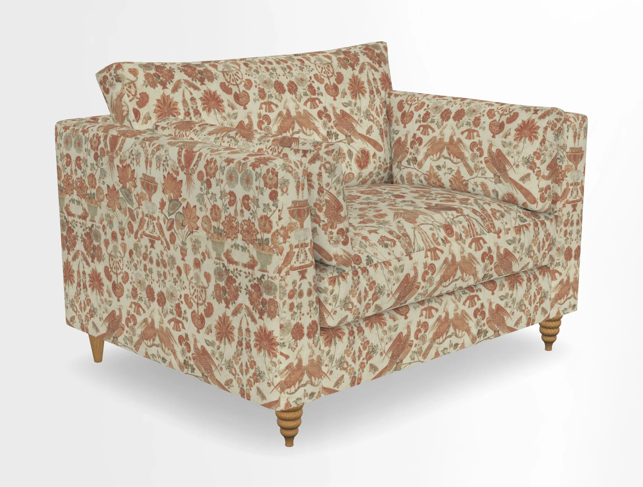 Saltdean snuggler in Linwood Tango Velvet Rosewood