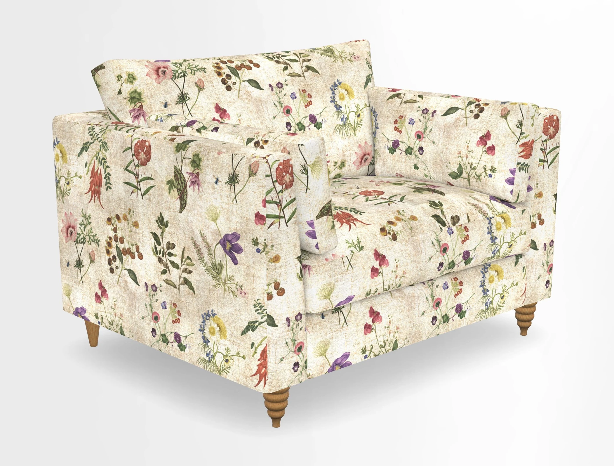 Saltdean snuggler in Linwood Tango Velvet Rosewood