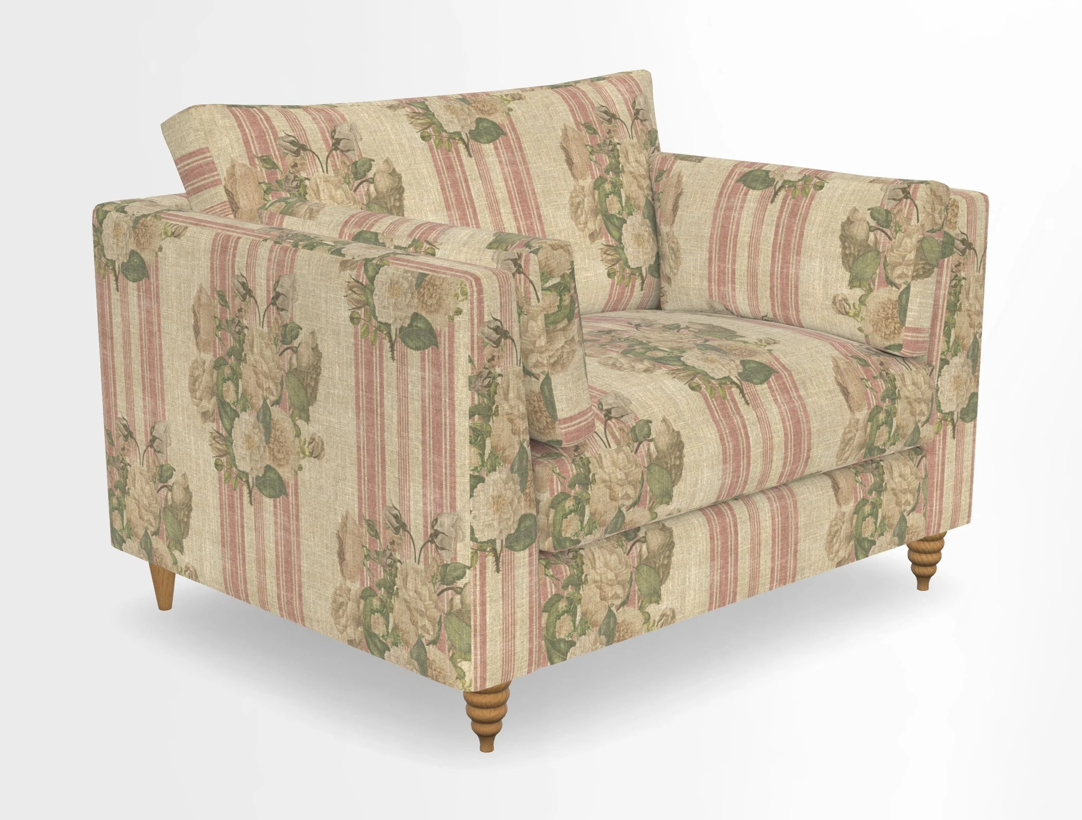 Saltdean snuggler in Linwood Tango Velvet Rosewood