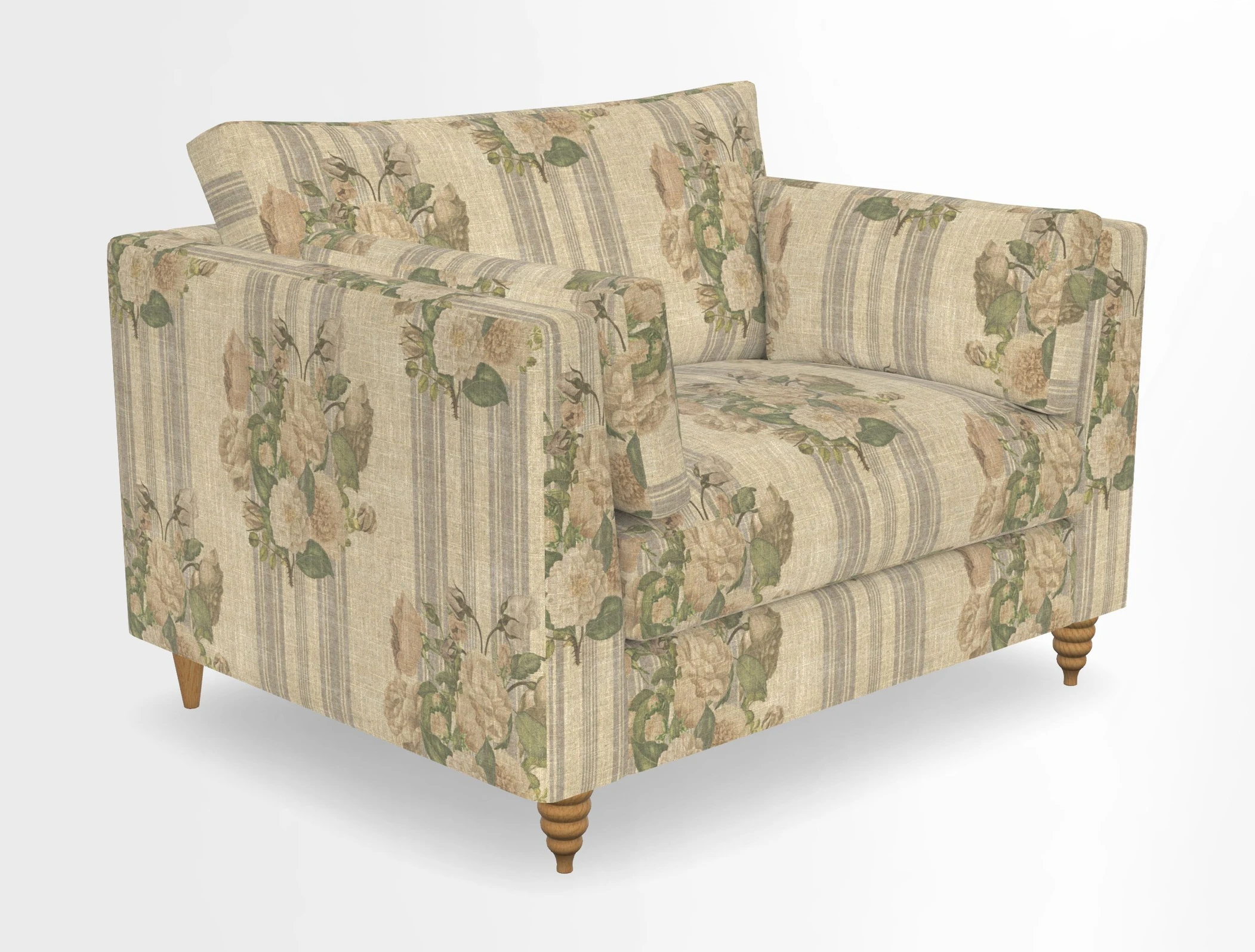 Saltdean snuggler in Linwood Tango Velvet Rosewood