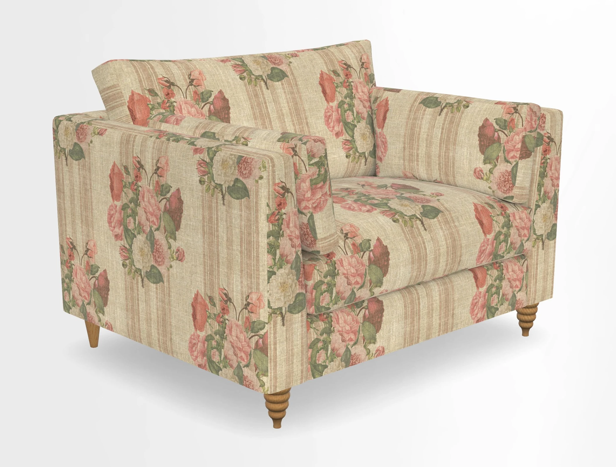 Saltdean snuggler in Linwood Tango Velvet Rosewood