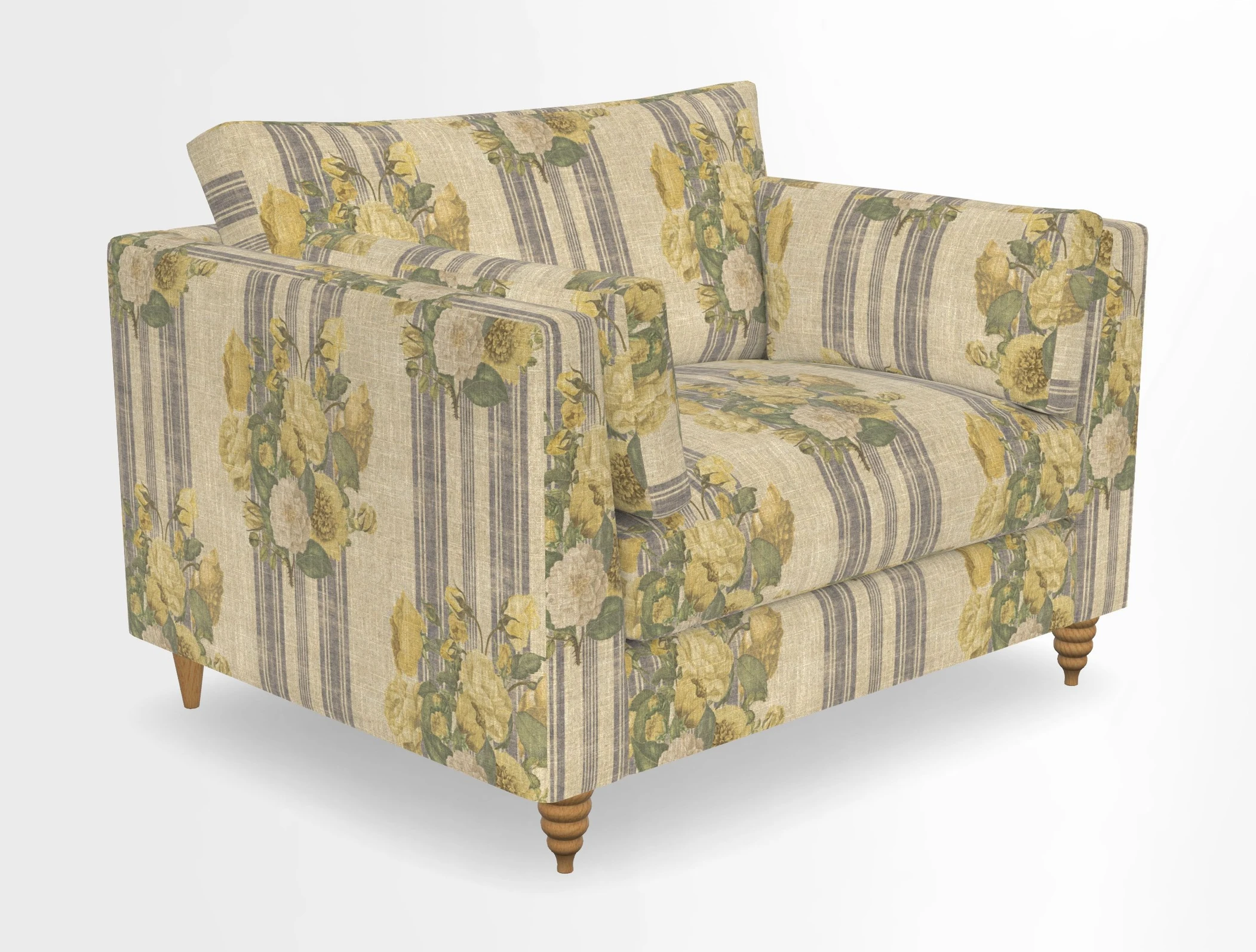 Saltdean snuggler in Linwood Tango Velvet Rosewood