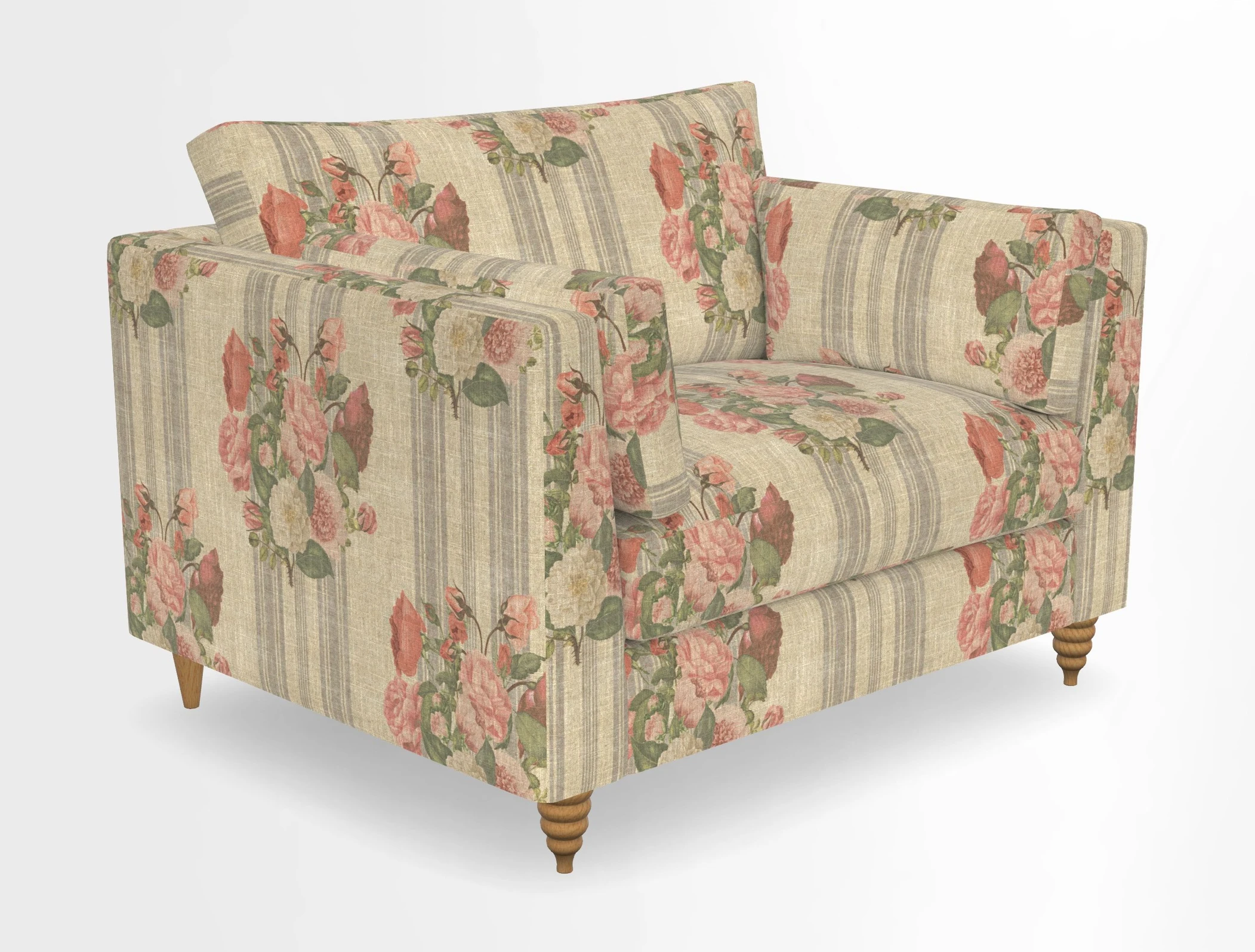 Saltdean snuggler in Linwood Tango Velvet Rosewood