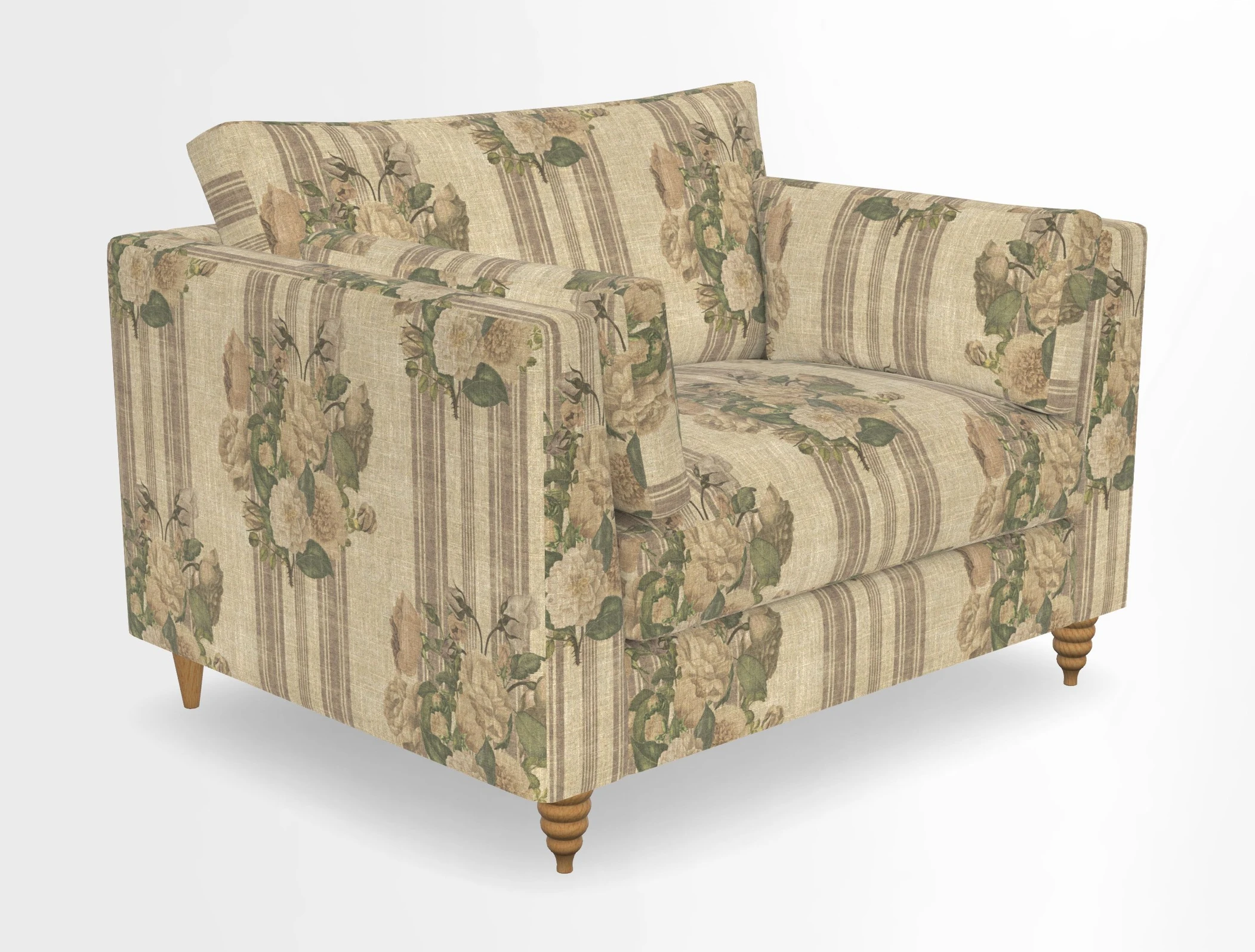 Saltdean snuggler in Linwood Tango Velvet Rosewood