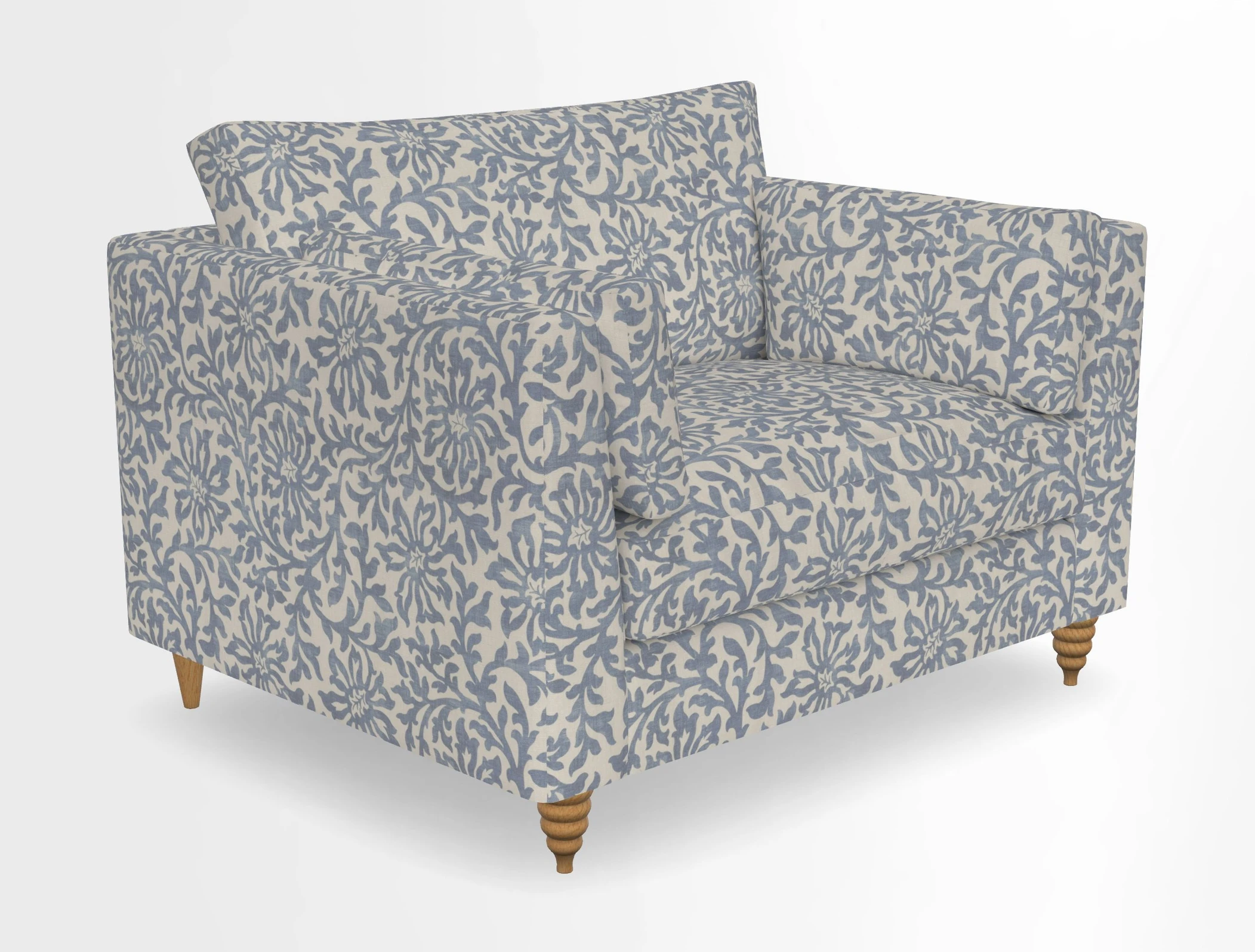 Saltdean snuggler in Linwood Tango Velvet Rosewood