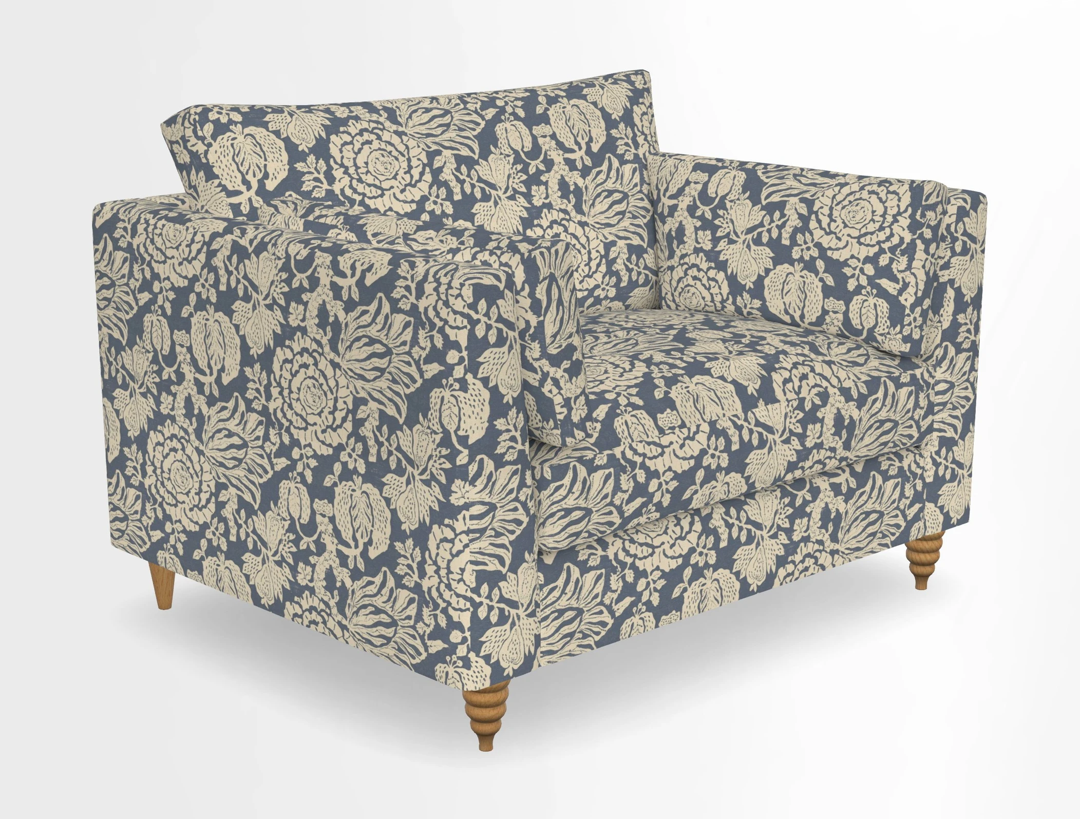 Saltdean snuggler in Linwood Tango Velvet Rosewood