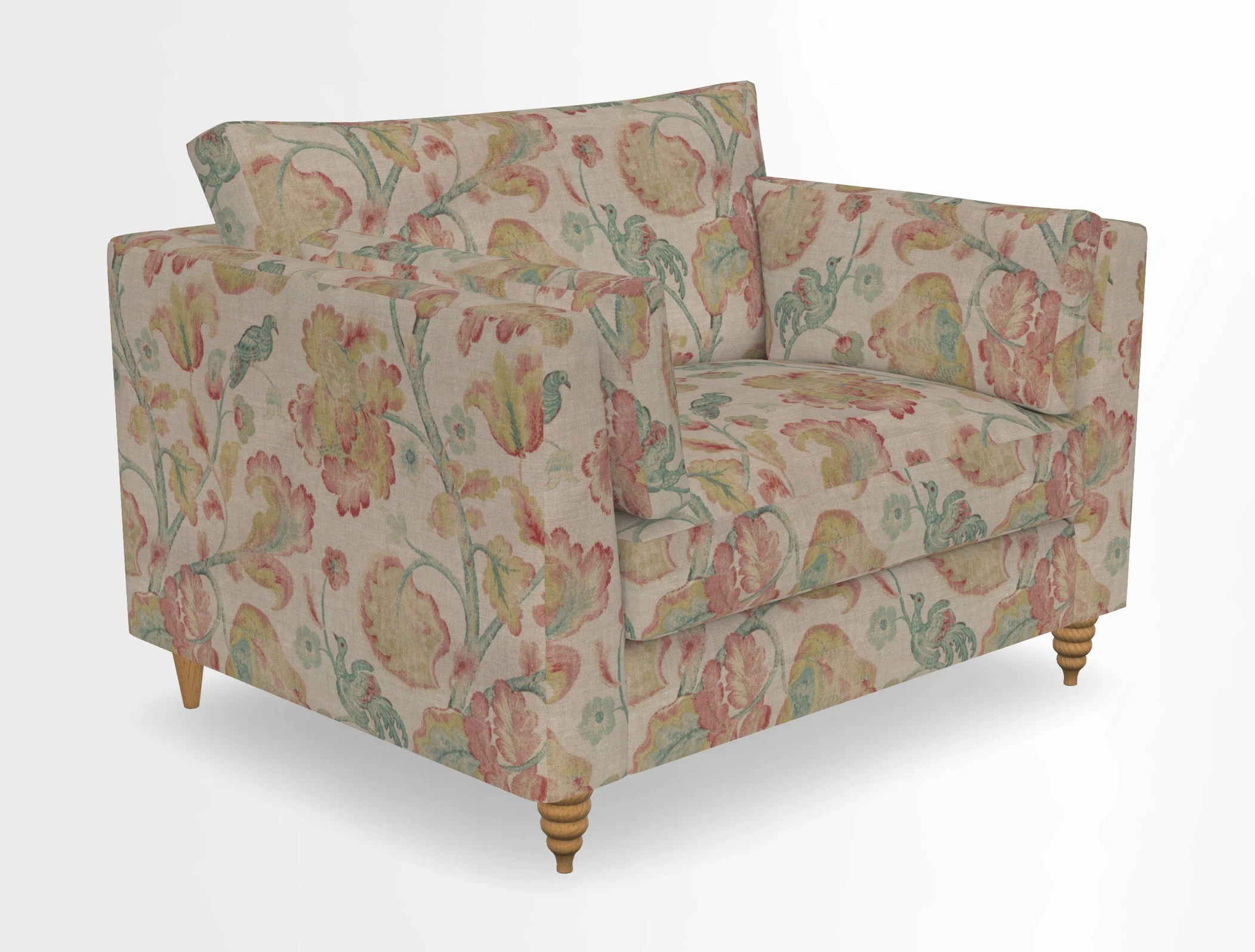 Saltdean snuggler in Linwood Tango Velvet Rosewood
