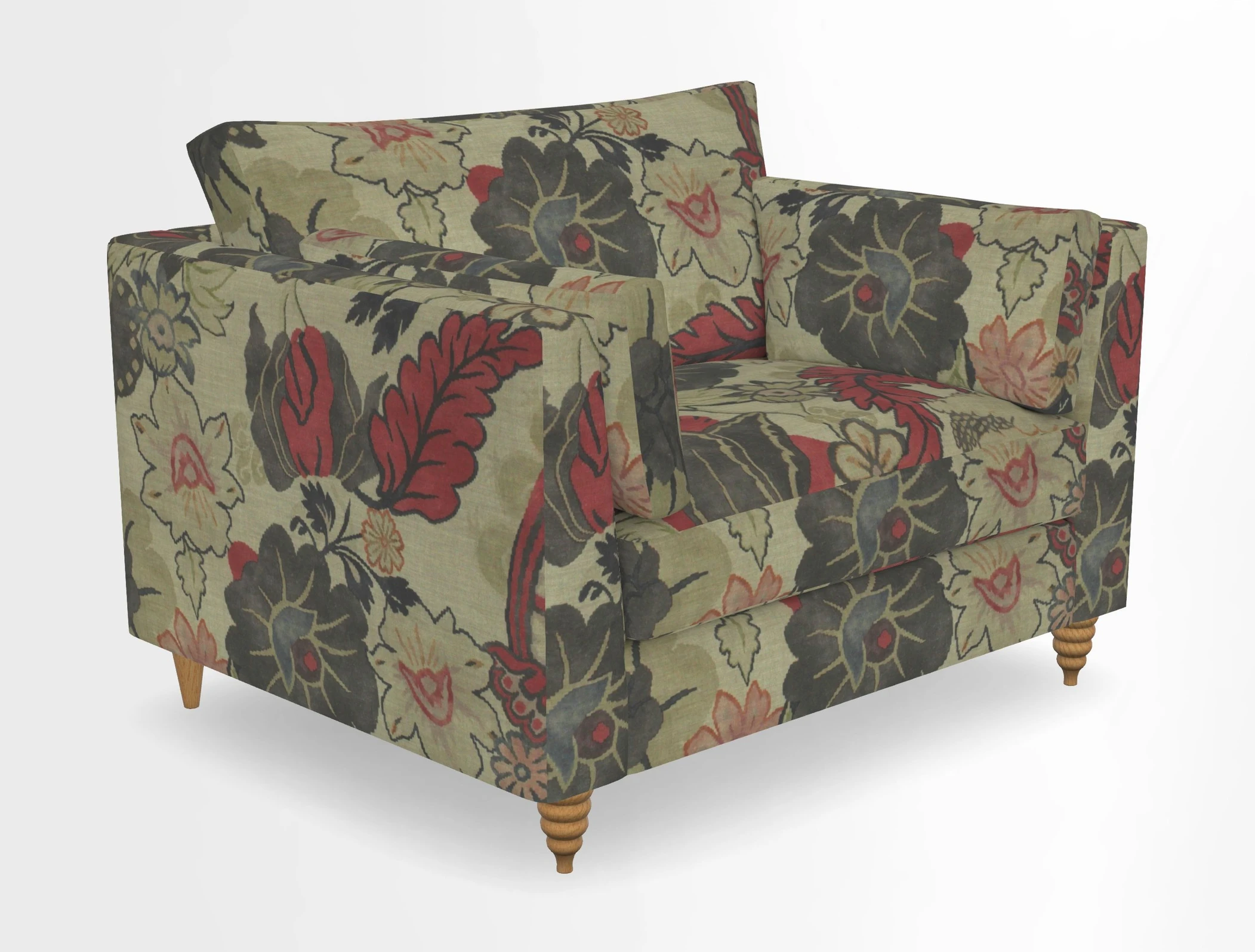 Saltdean snuggler in Linwood Tango Velvet Rosewood