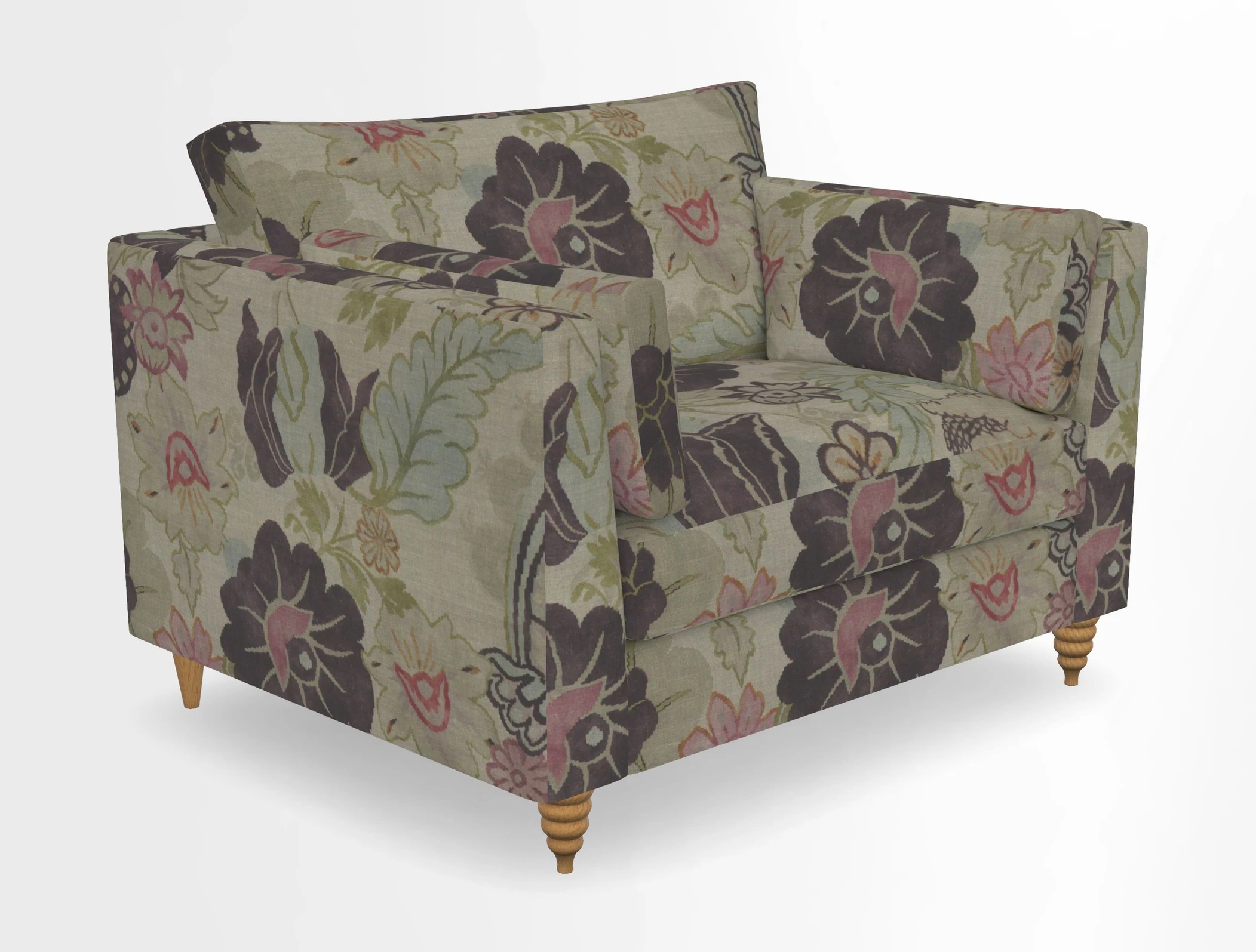 Saltdean snuggler in Linwood Tango Velvet Rosewood