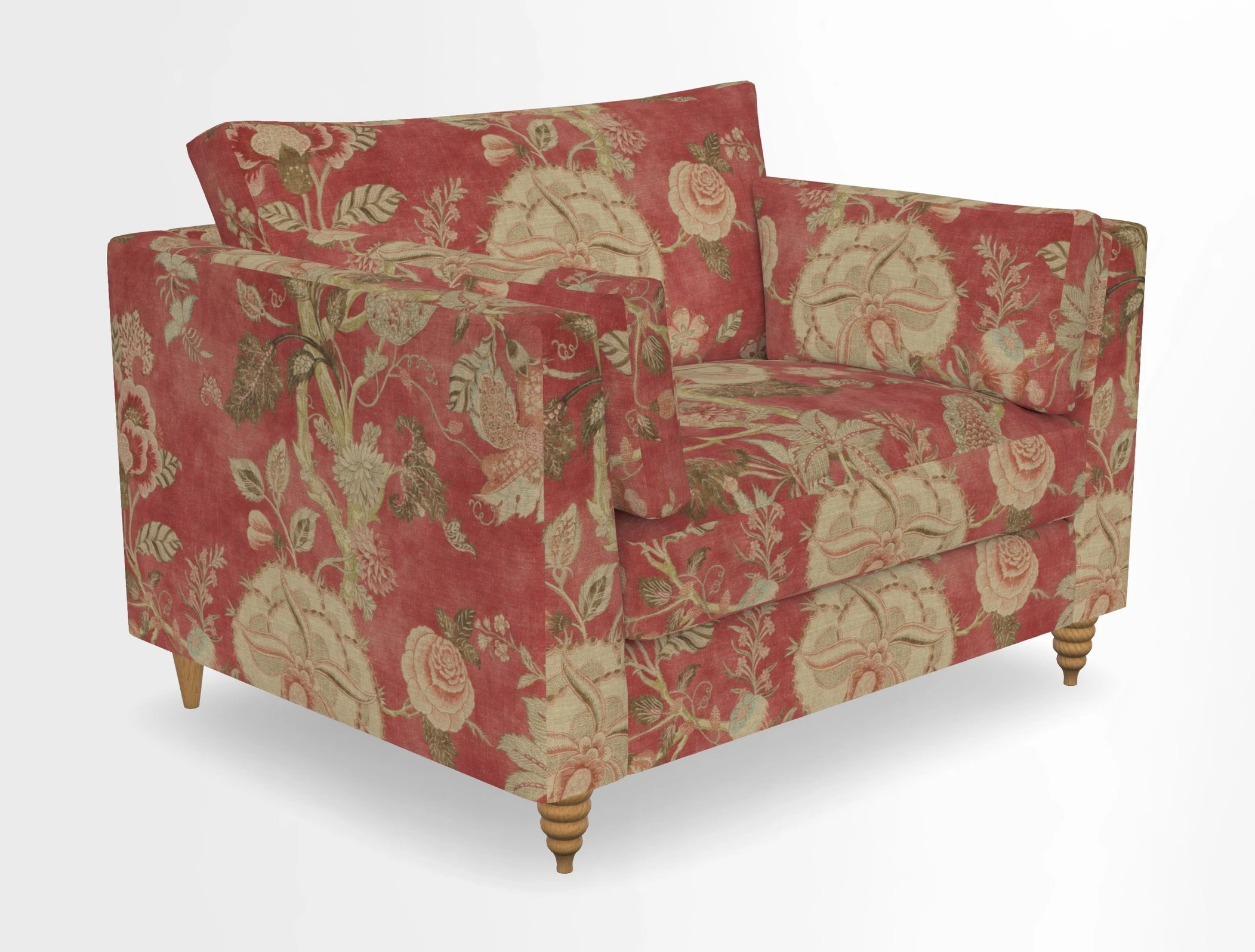 Saltdean snuggler in Linwood Tango Velvet Rosewood