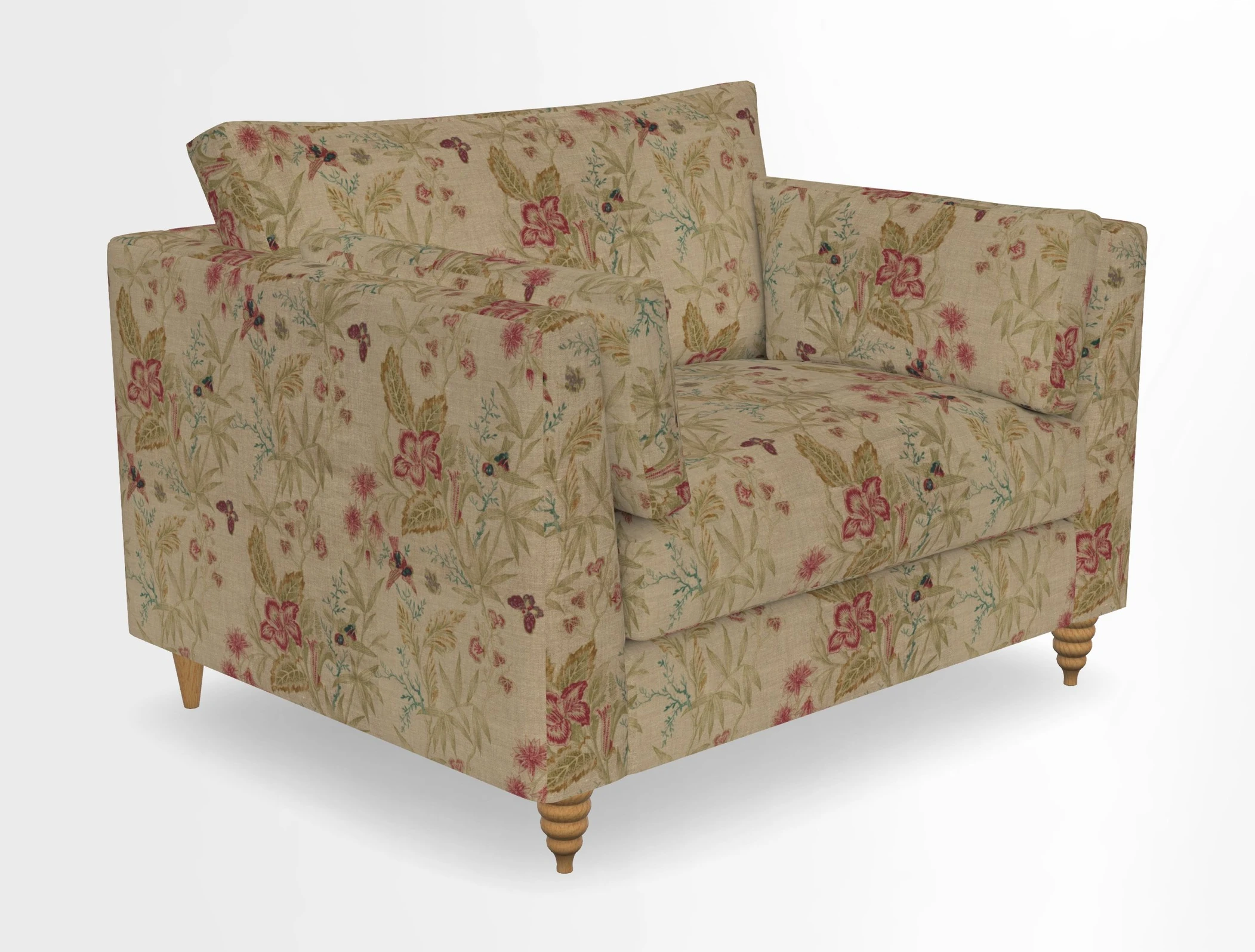 Saltdean snuggler in Linwood Tango Velvet Rosewood