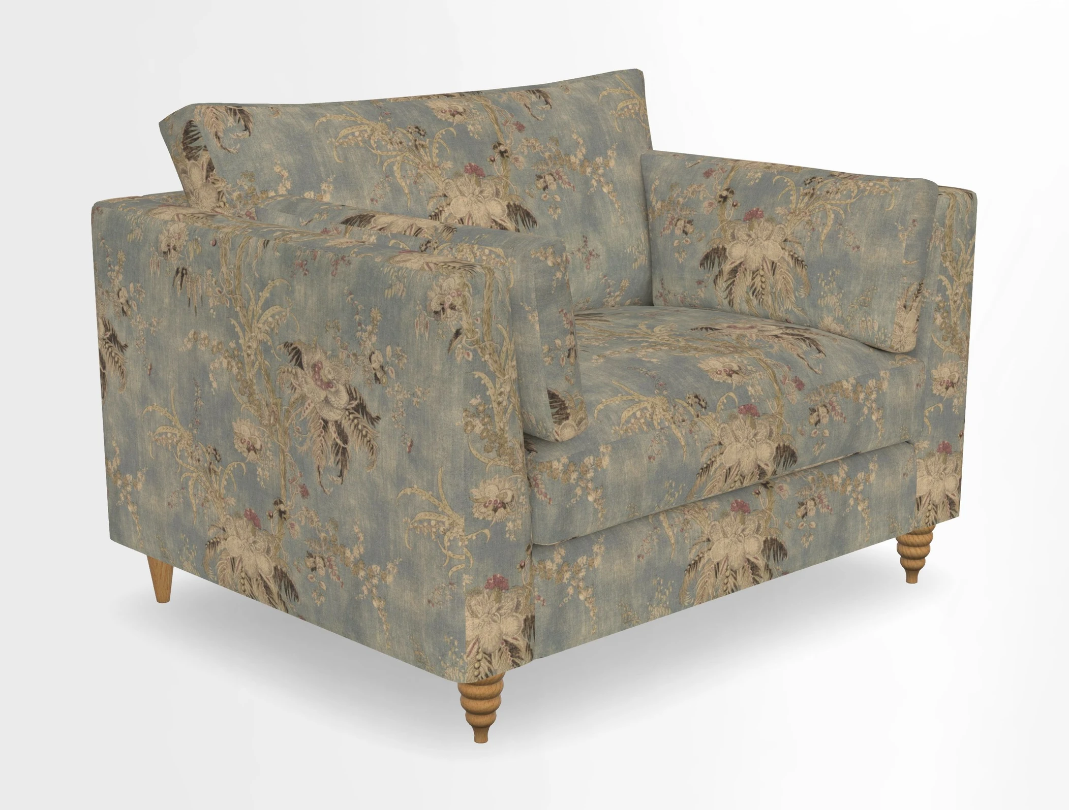 Saltdean snuggler in Linwood Tango Velvet Rosewood