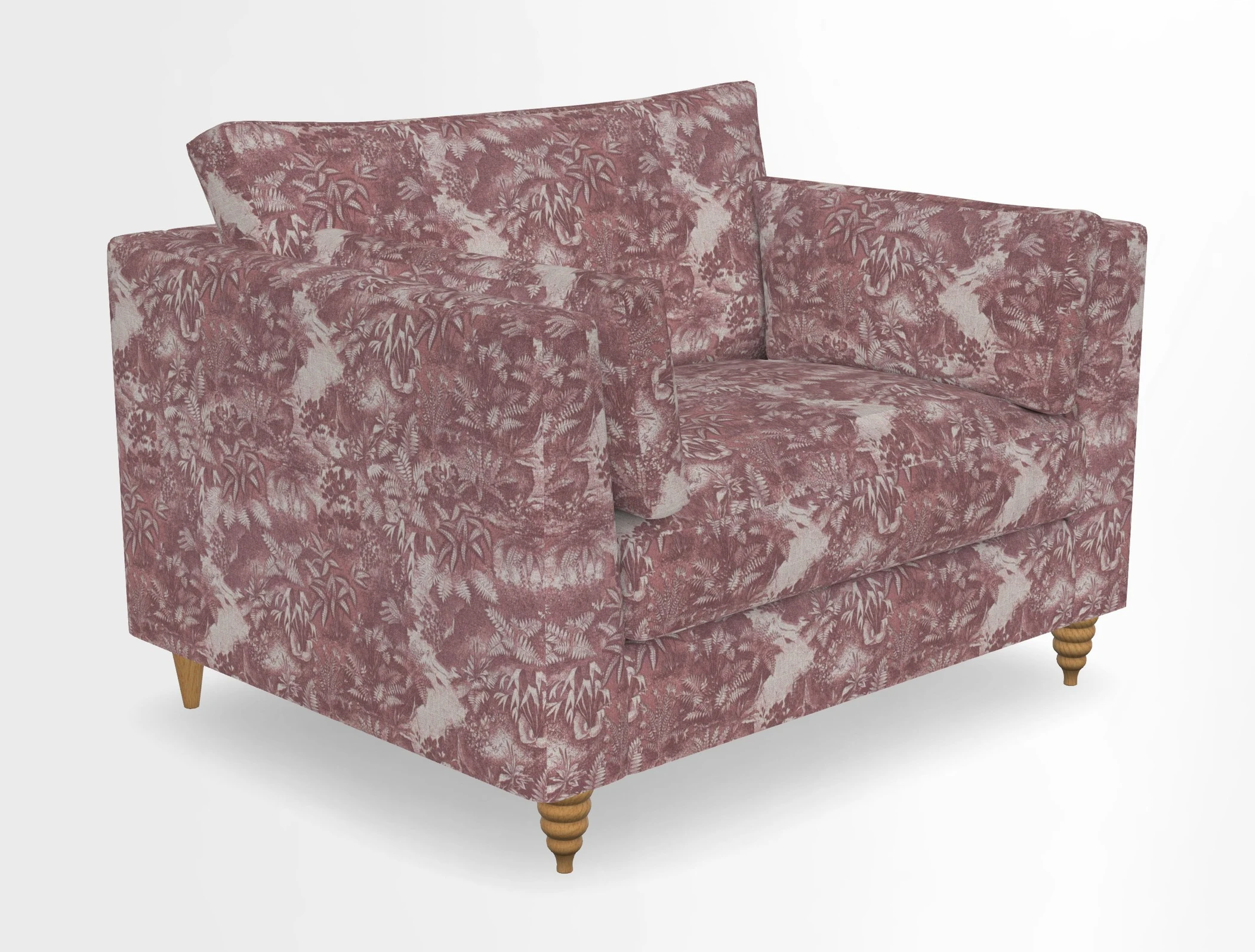 Saltdean snuggler in Linwood Tango Velvet Rosewood