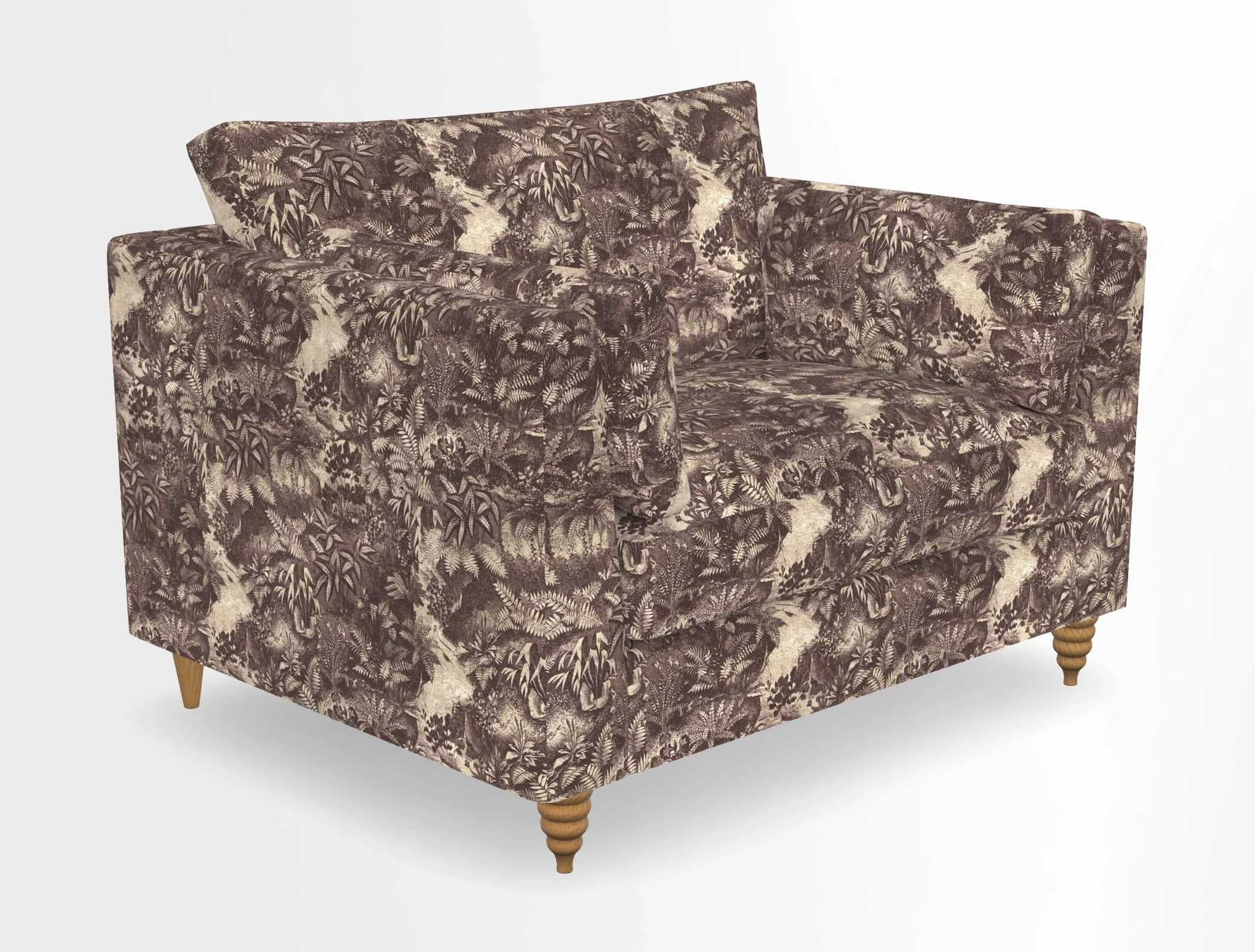 Saltdean snuggler in Linwood Tango Velvet Rosewood
