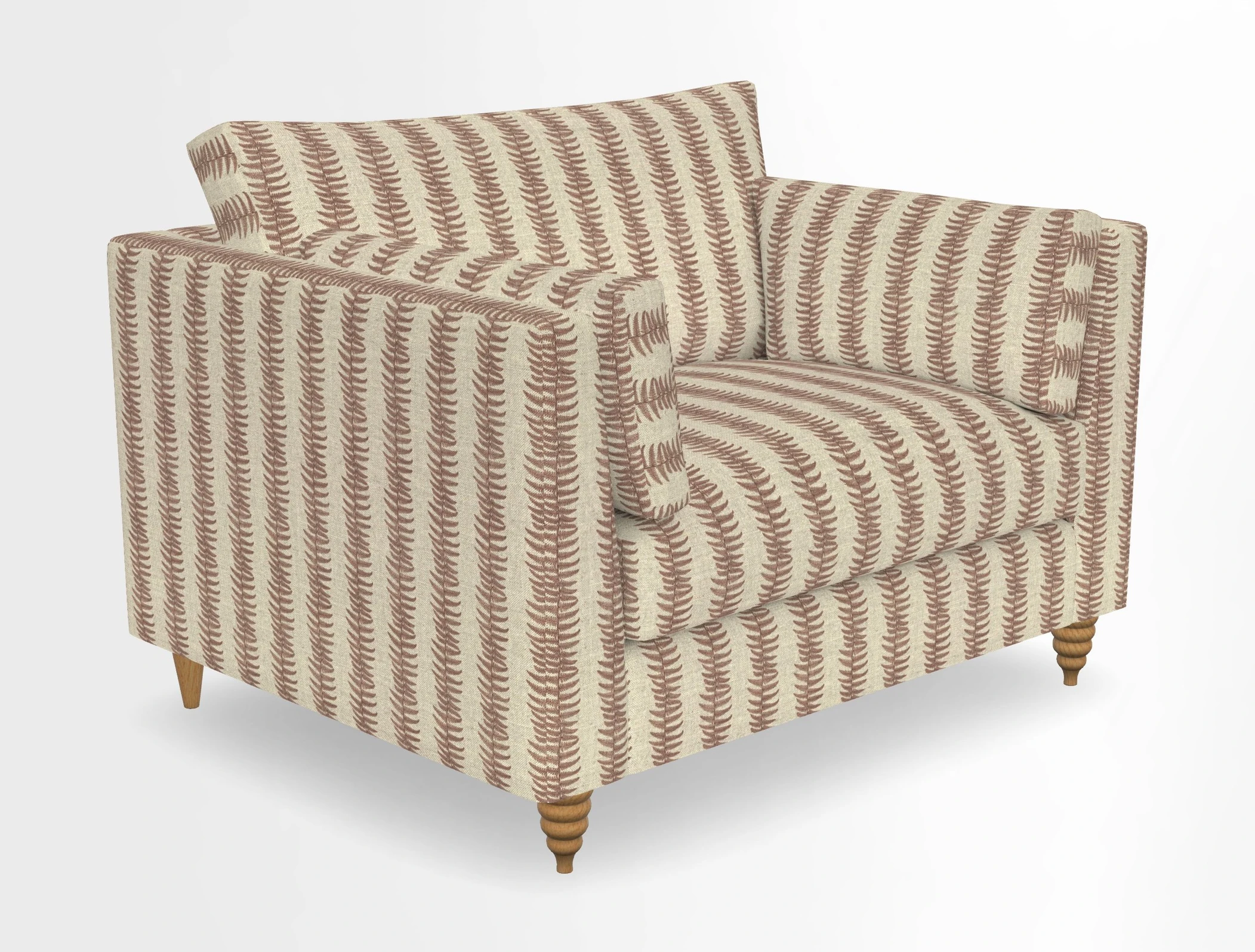 Saltdean snuggler in Linwood Tango Velvet Rosewood