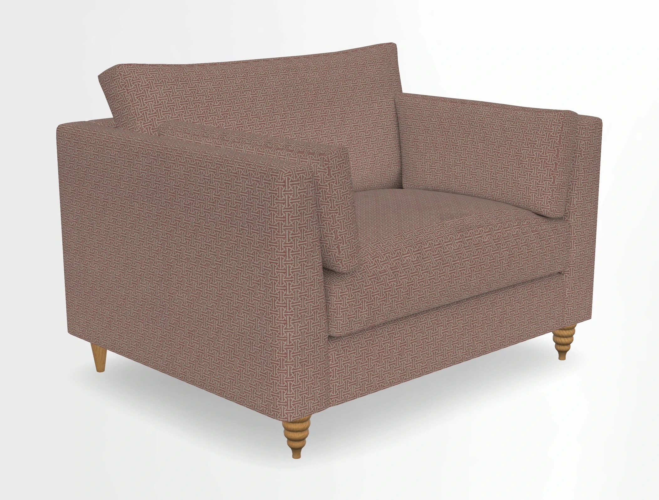 Saltdean snuggler in Linwood Tango Velvet Rosewood