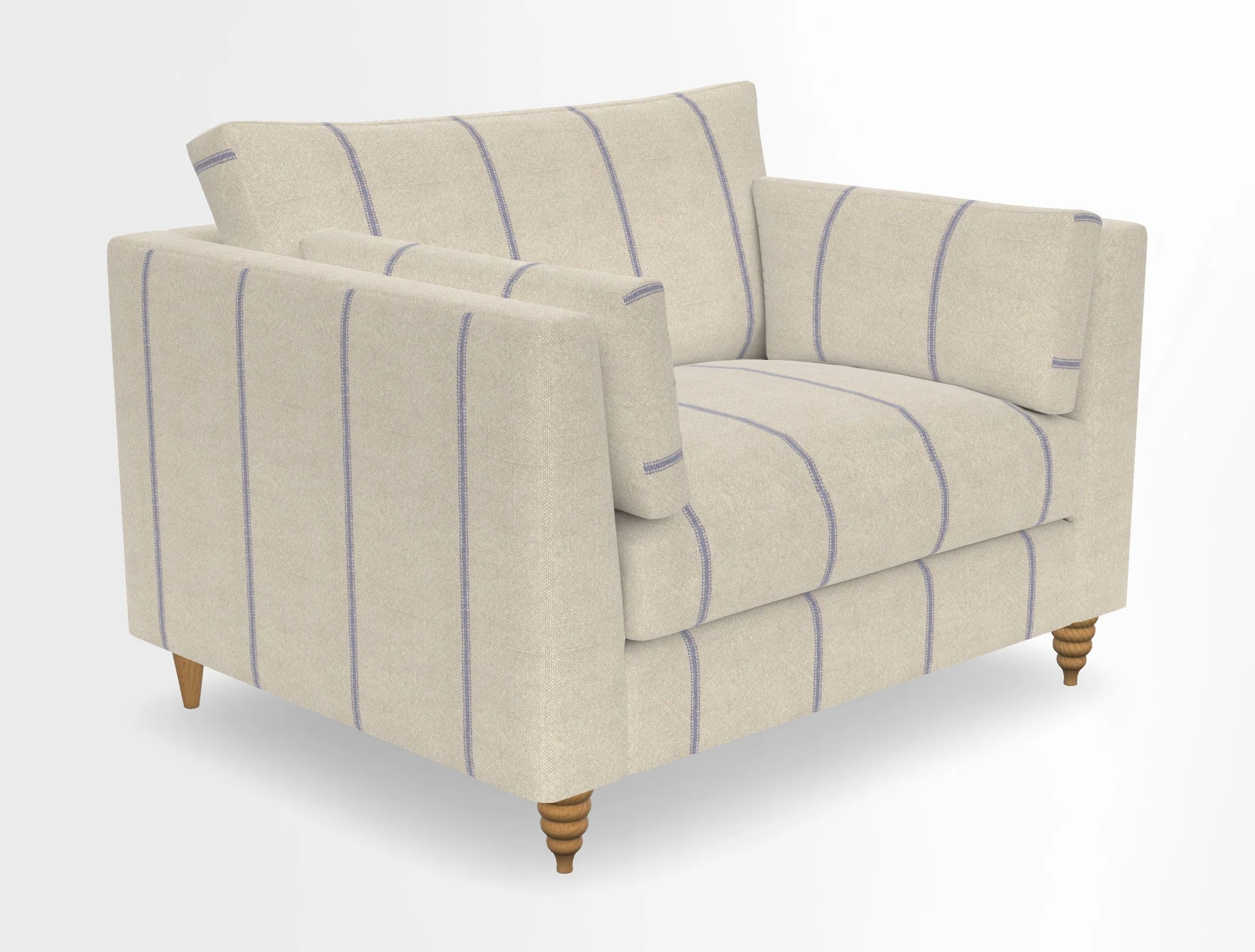 Saltdean snuggler in Linwood Tango Velvet Rosewood