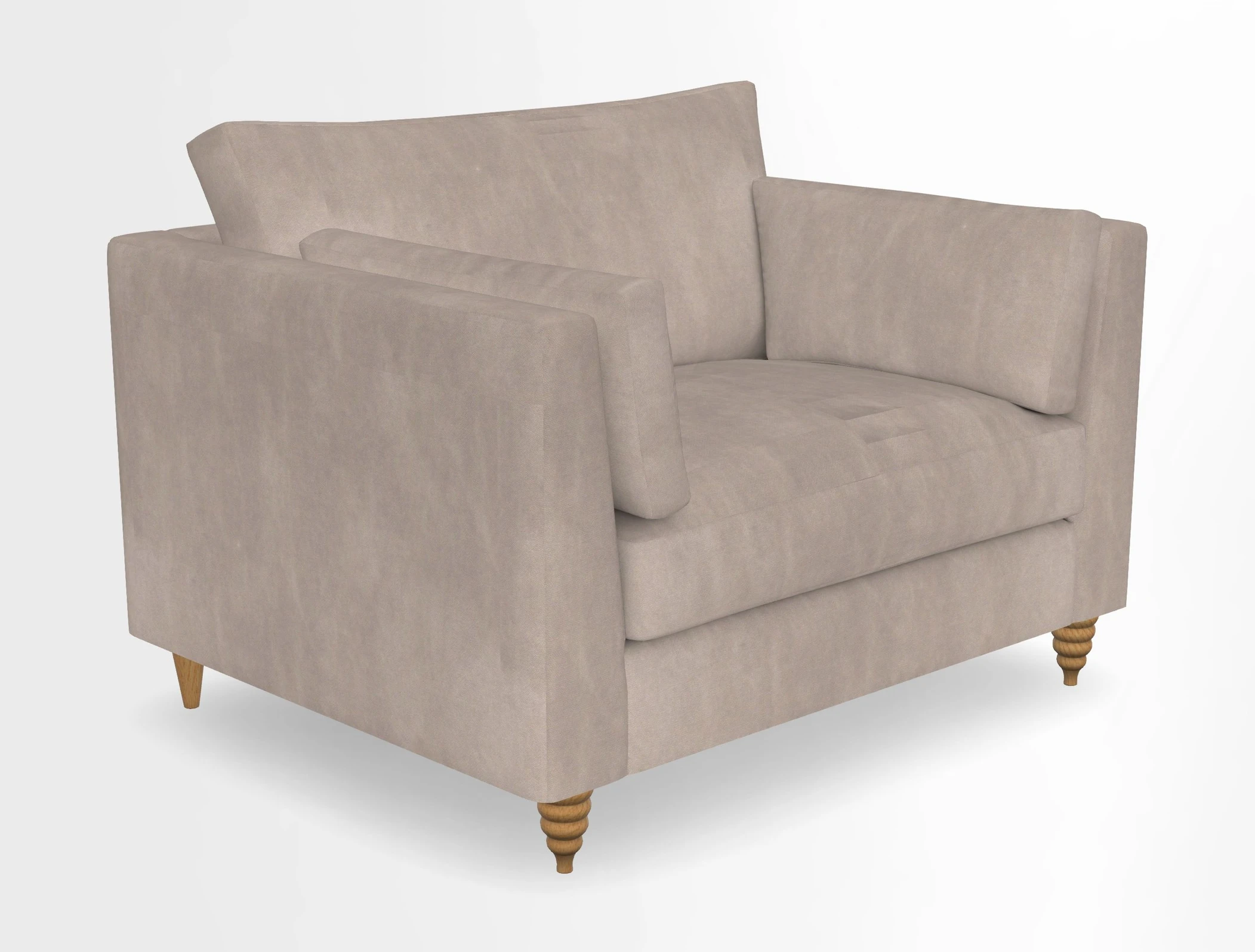 Saltdean snuggler in Linwood Tango Velvet Rosewood