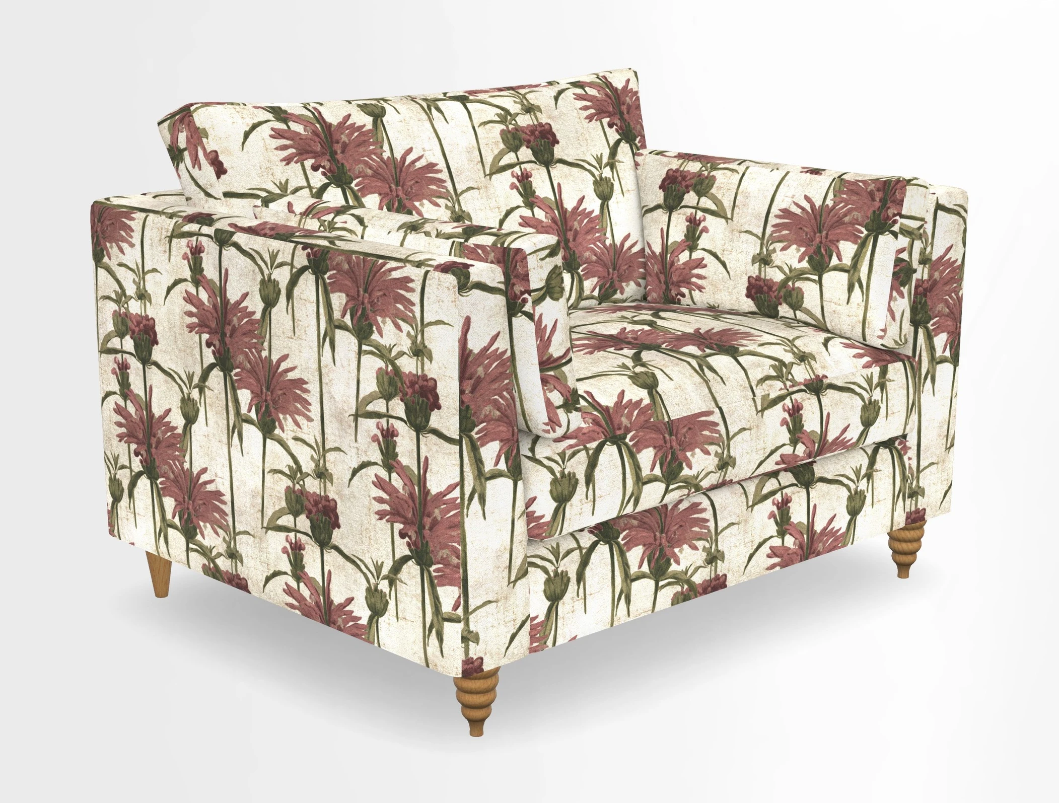 Saltdean snuggler in Linwood Tango Velvet Rosewood