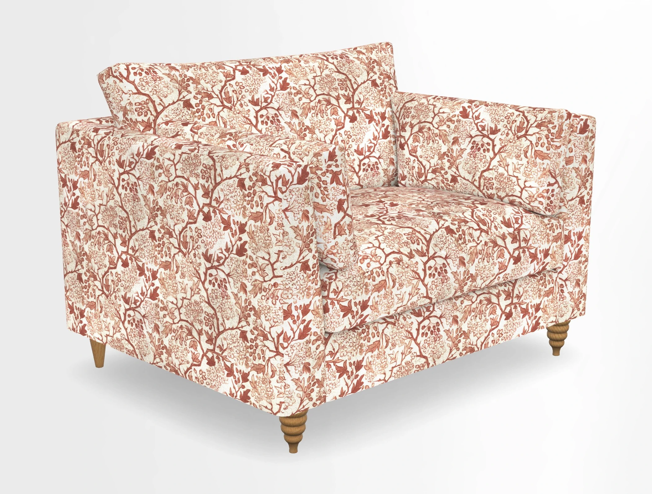 Saltdean snuggler in Linwood Tango Velvet Rosewood