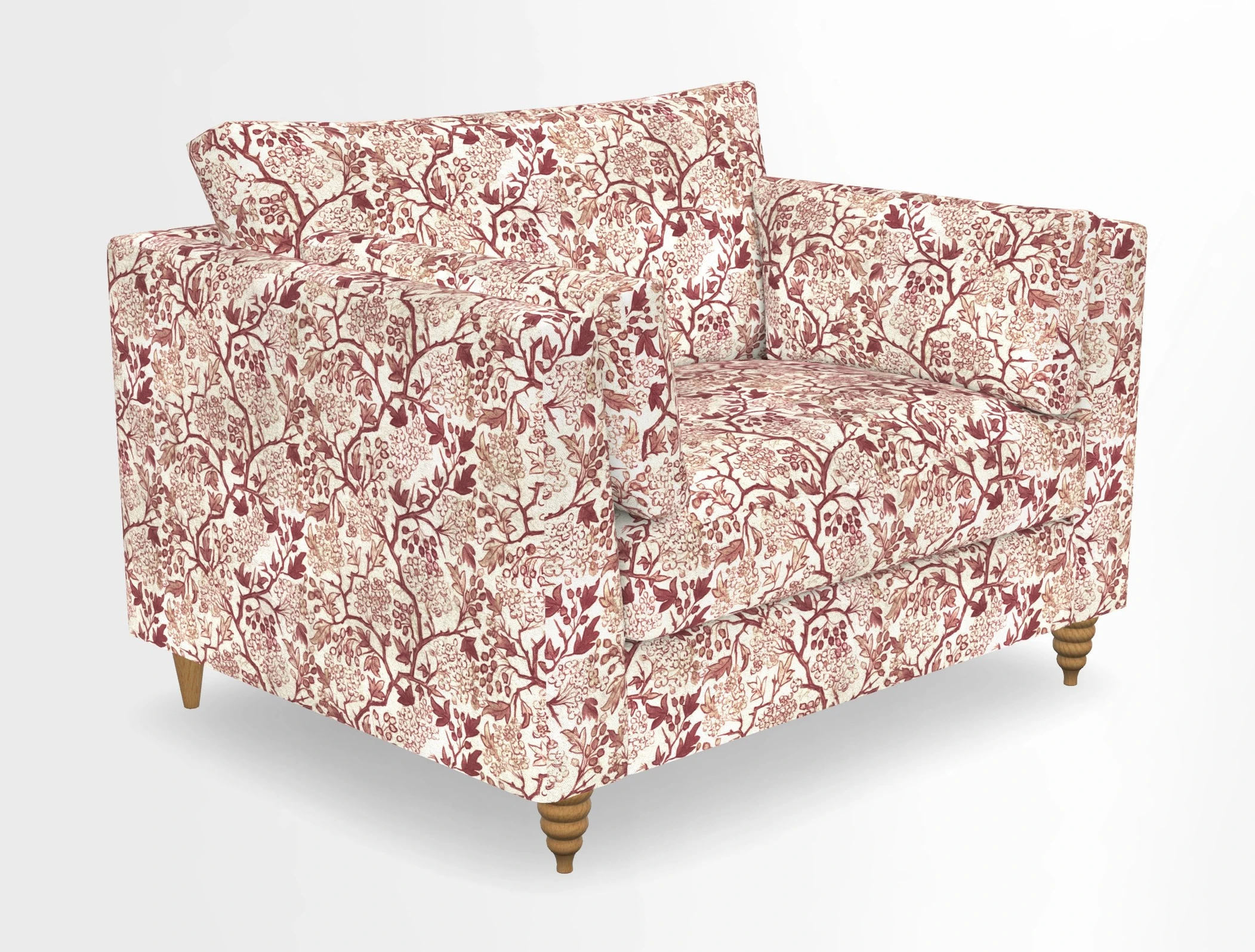 Saltdean snuggler in Linwood Tango Velvet Rosewood