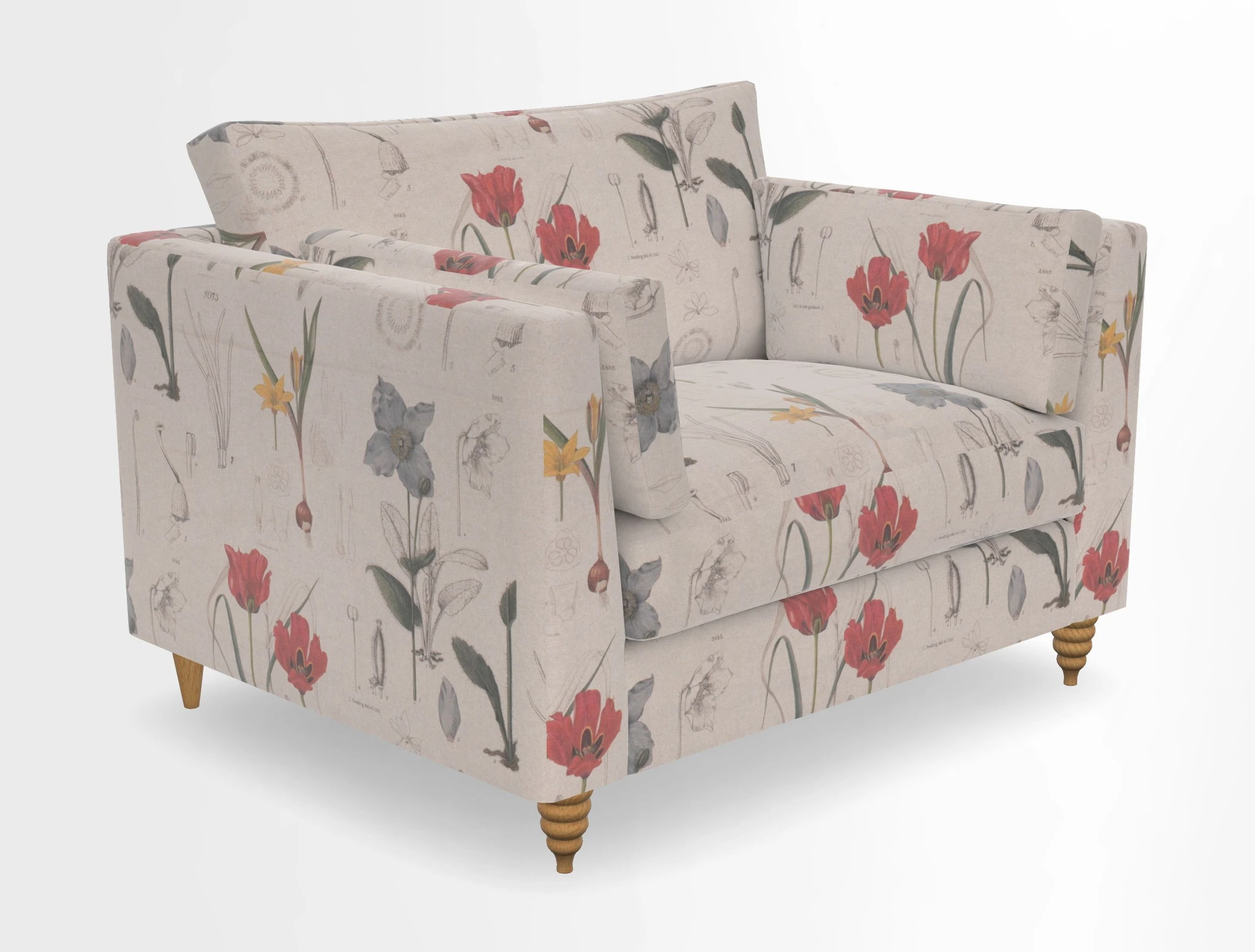 Saltdean snuggler in Linwood Tango Velvet Rosewood