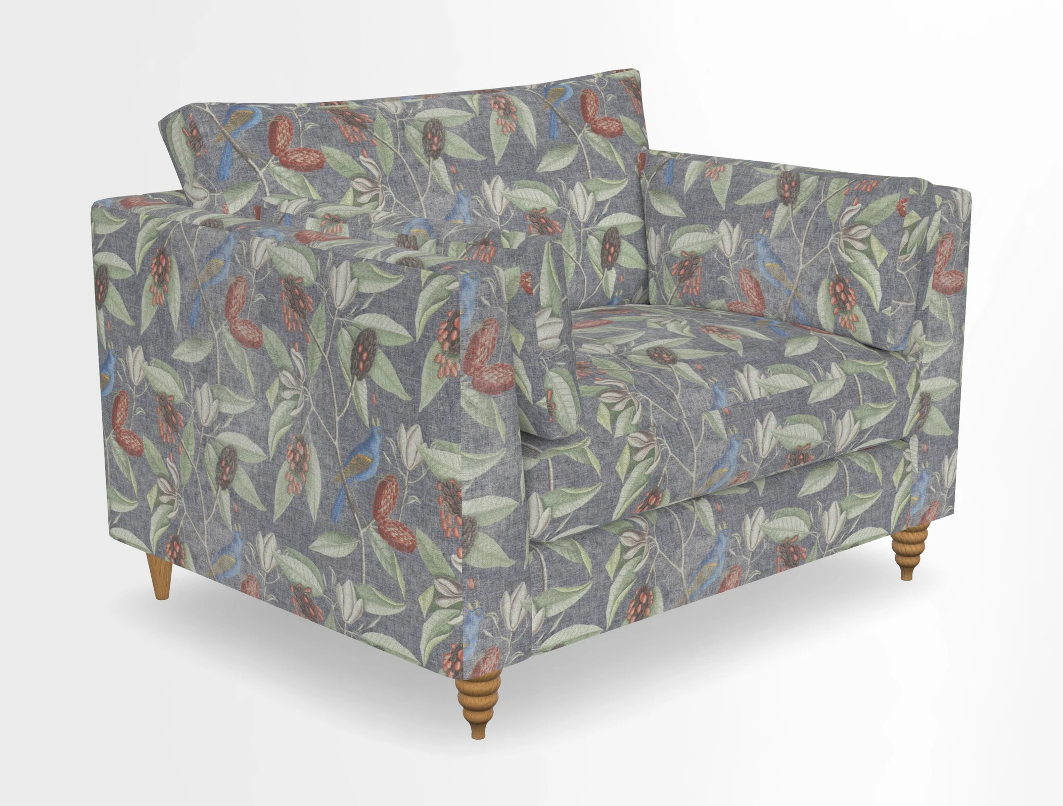 Saltdean snuggler in Linwood Tango Velvet Rosewood