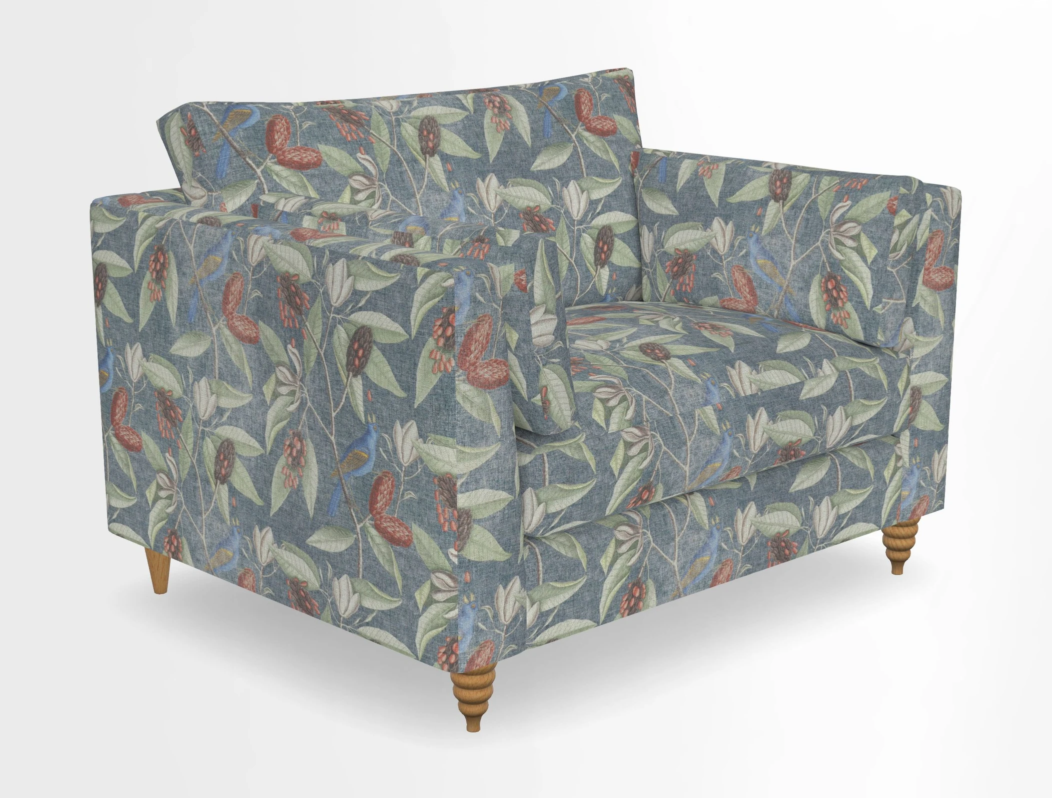 Saltdean snuggler in Linwood Tango Velvet Rosewood