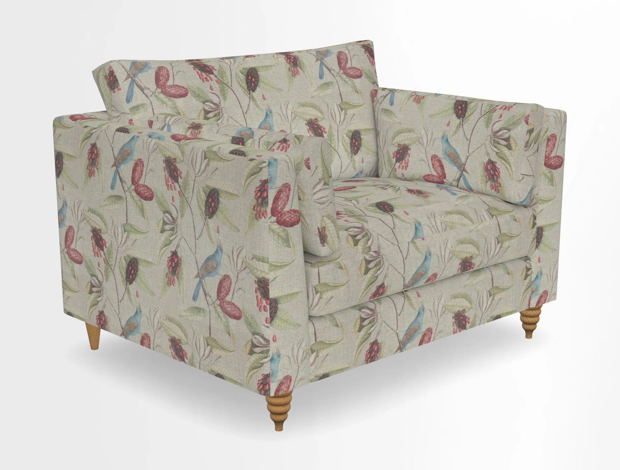Saltdean snuggler in Linwood Tango Velvet Rosewood