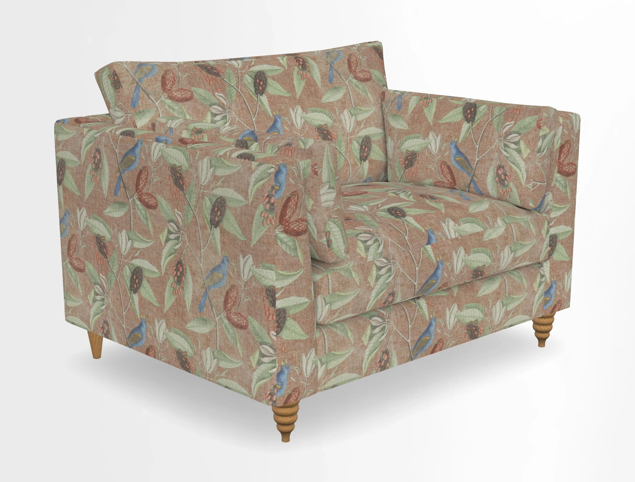Saltdean snuggler in Linwood Tango Velvet Rosewood