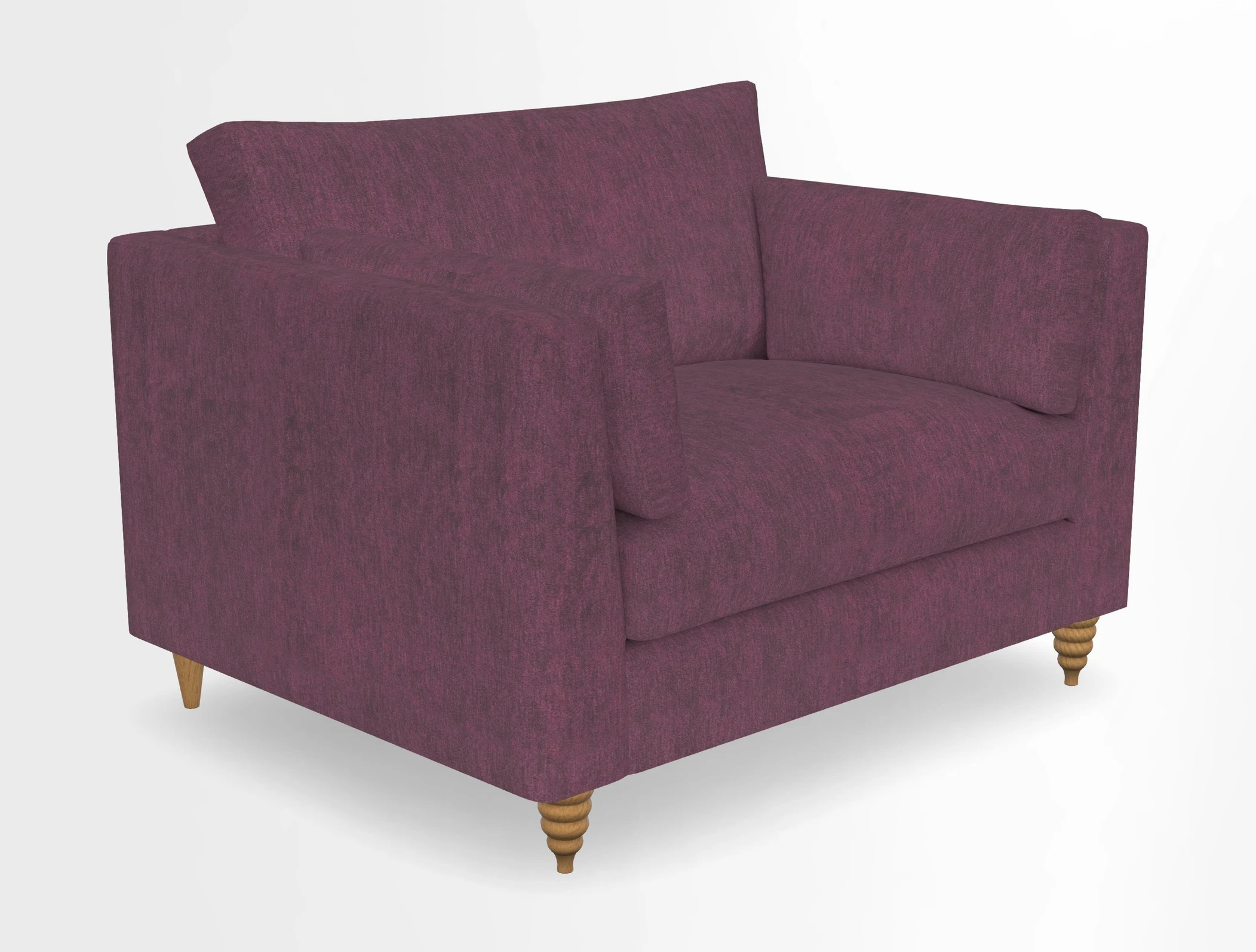 Saltdean snuggler in Linwood Tango Velvet Rosewood
